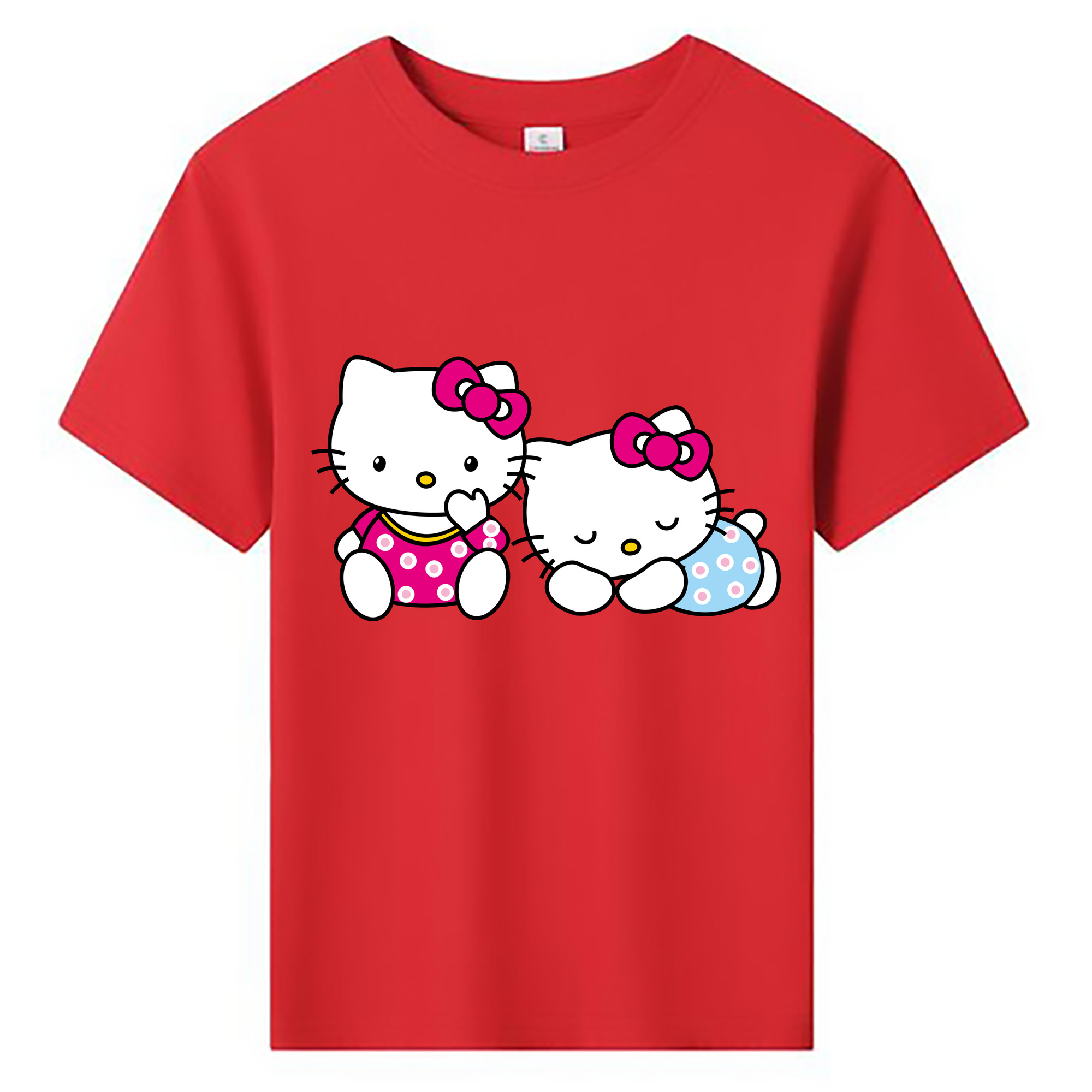 （画像用） Hello Kitty ハローキティ 綿100％キッズTシャツ（フロントプリント）