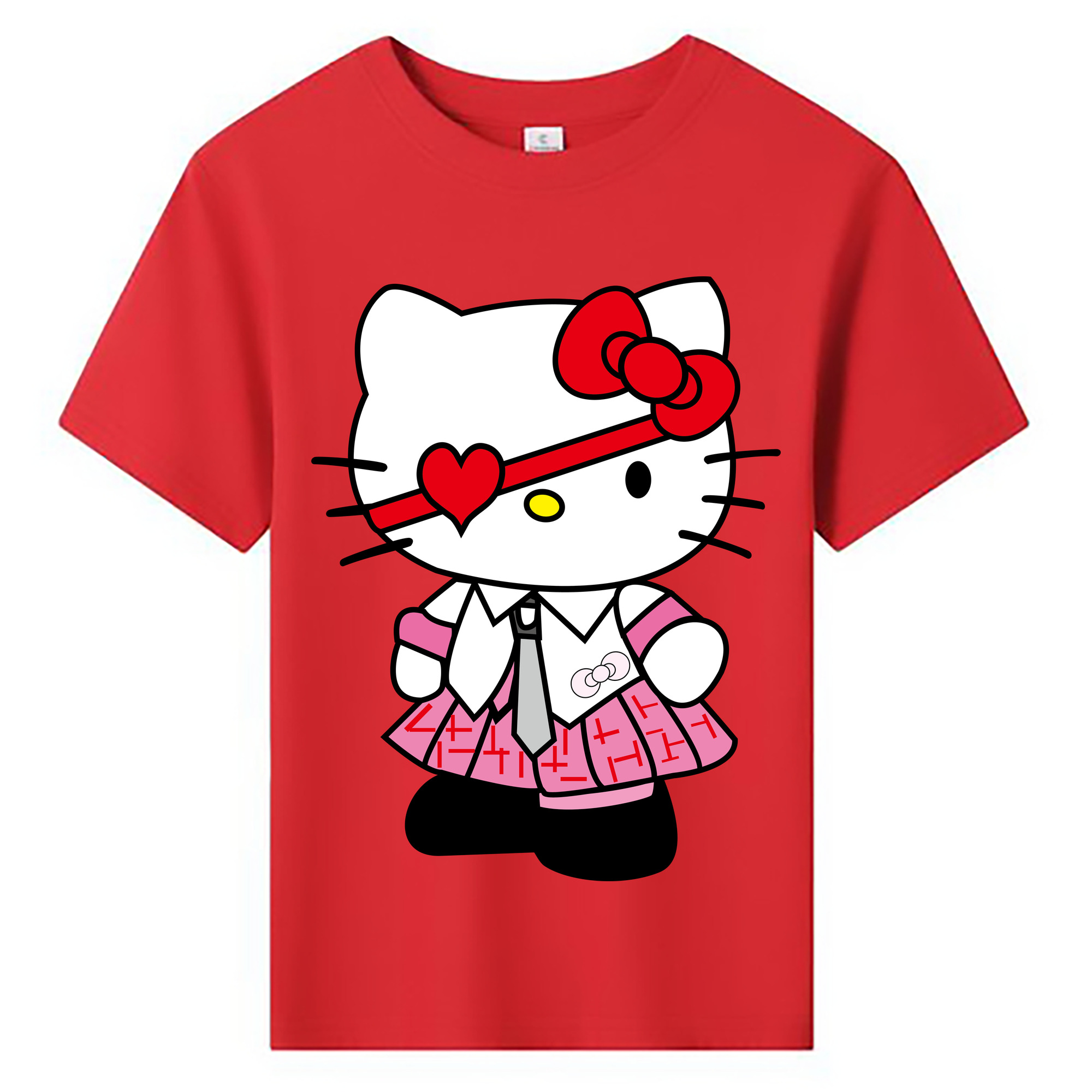 （画像用） Hello Kitty ハローキティ 綿100％キッズTシャツ（フロントプリント）