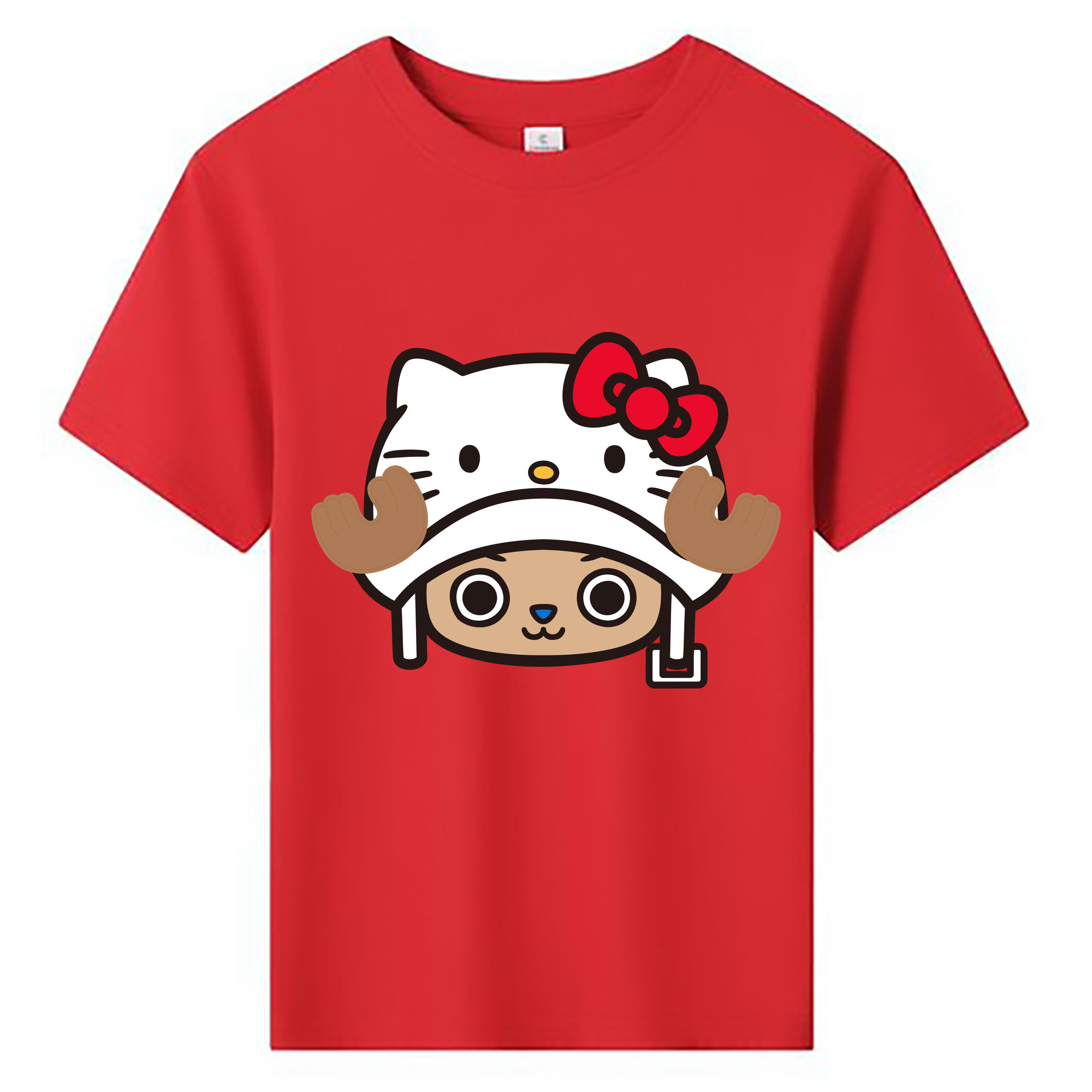 （画像用） Hello Kitty ハローキティ 綿100％キッズTシャツ（フロントプリント）