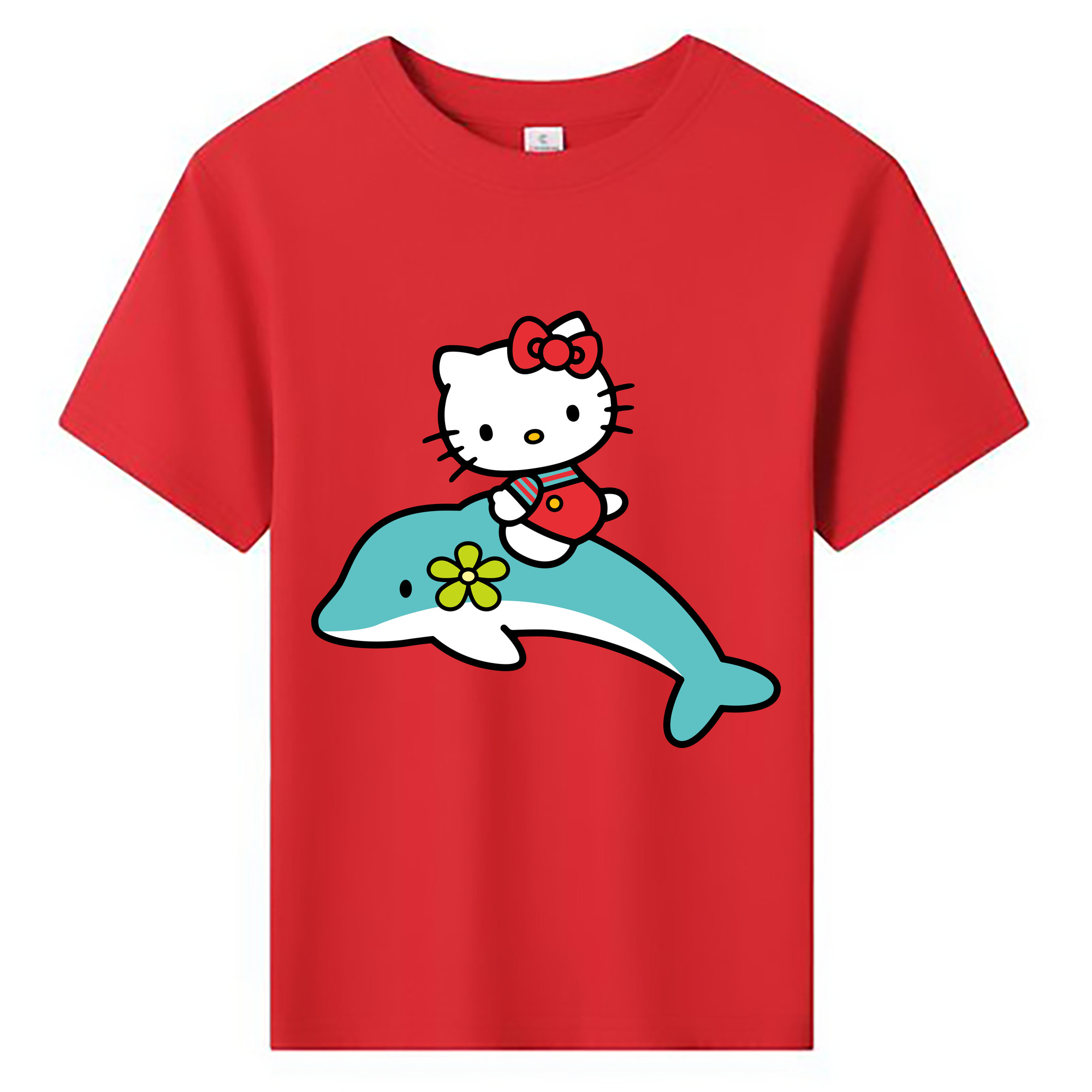 （画像用） Hello Kitty ハローキティ 綿100％キッズTシャツ（フロントプリント）