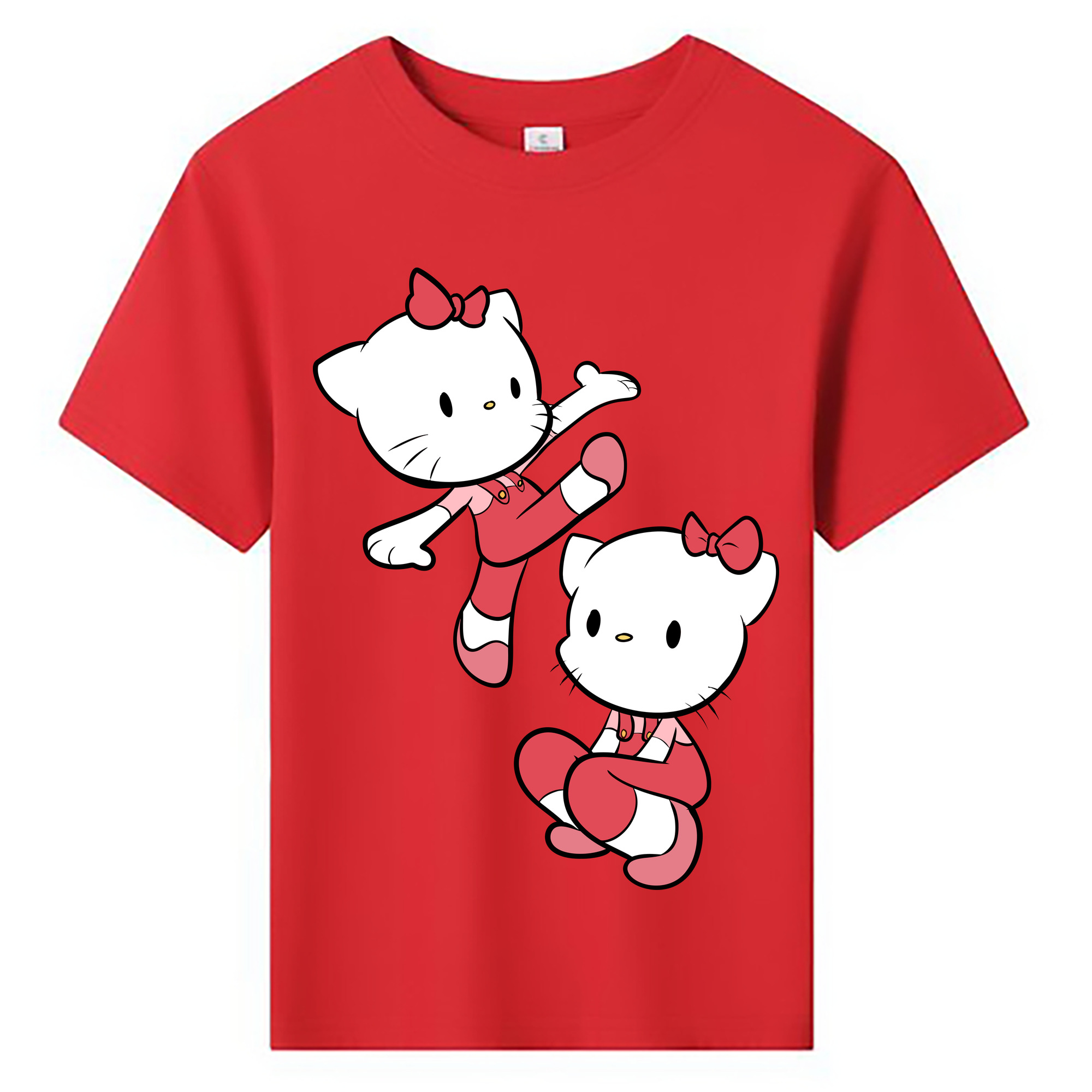 （画像用） Hello Kitty ハローキティ 綿100％キッズTシャツ（フロントプリント）