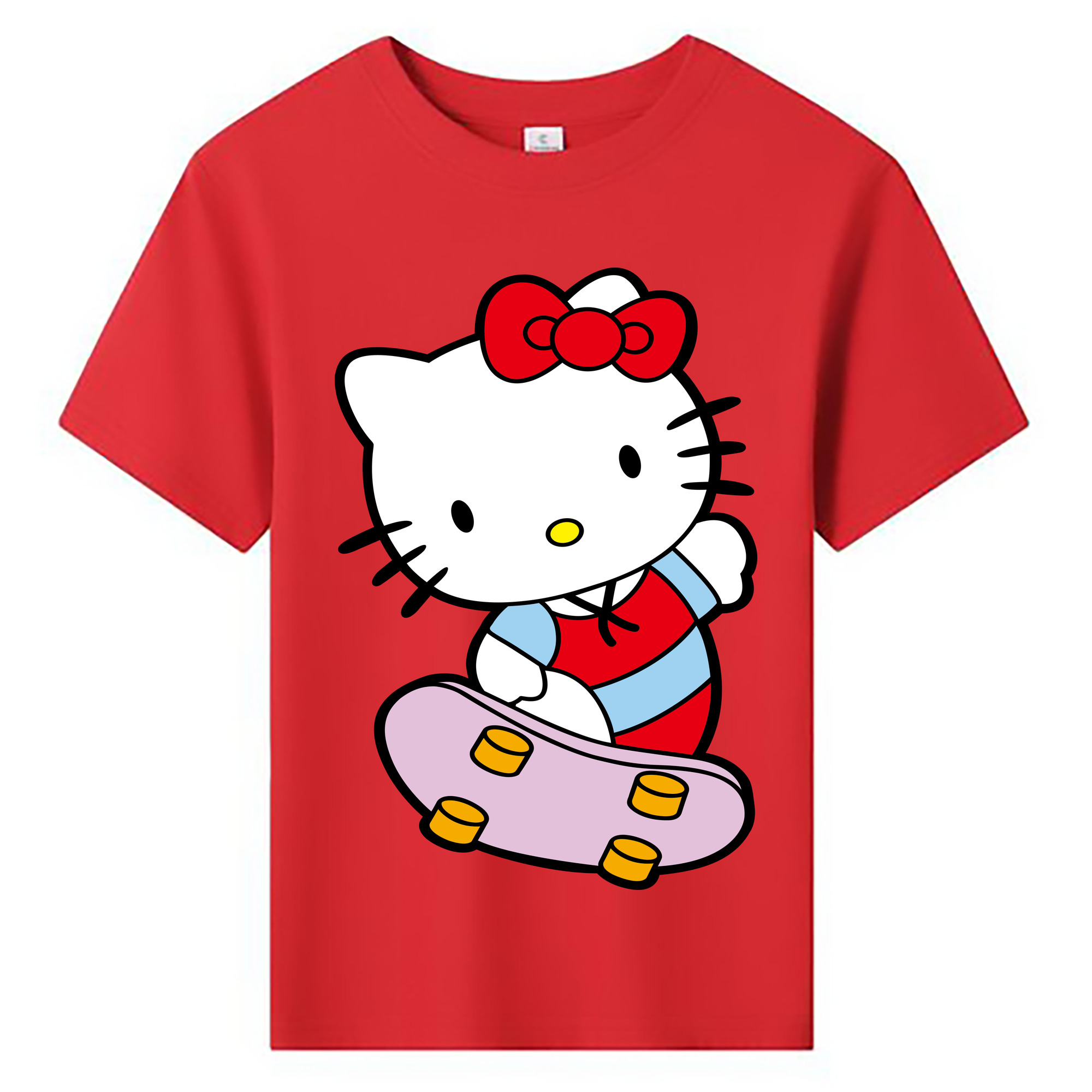 （画像用） Hello Kitty ハローキティ 綿100％キッズTシャツ（フロントプリント）