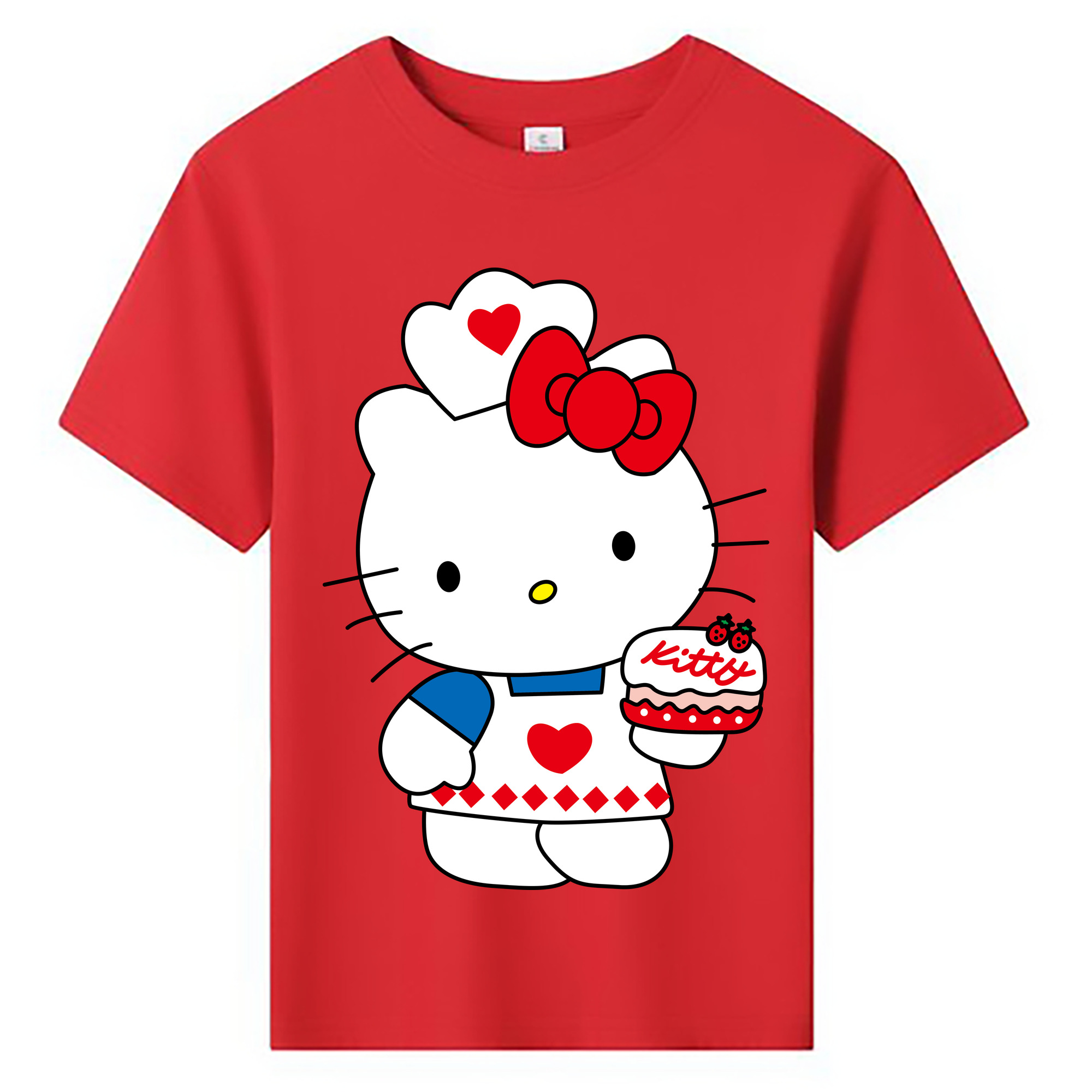 （画像用） Hello Kitty ハローキティ 綿100％キッズTシャツ（フロントプリント）