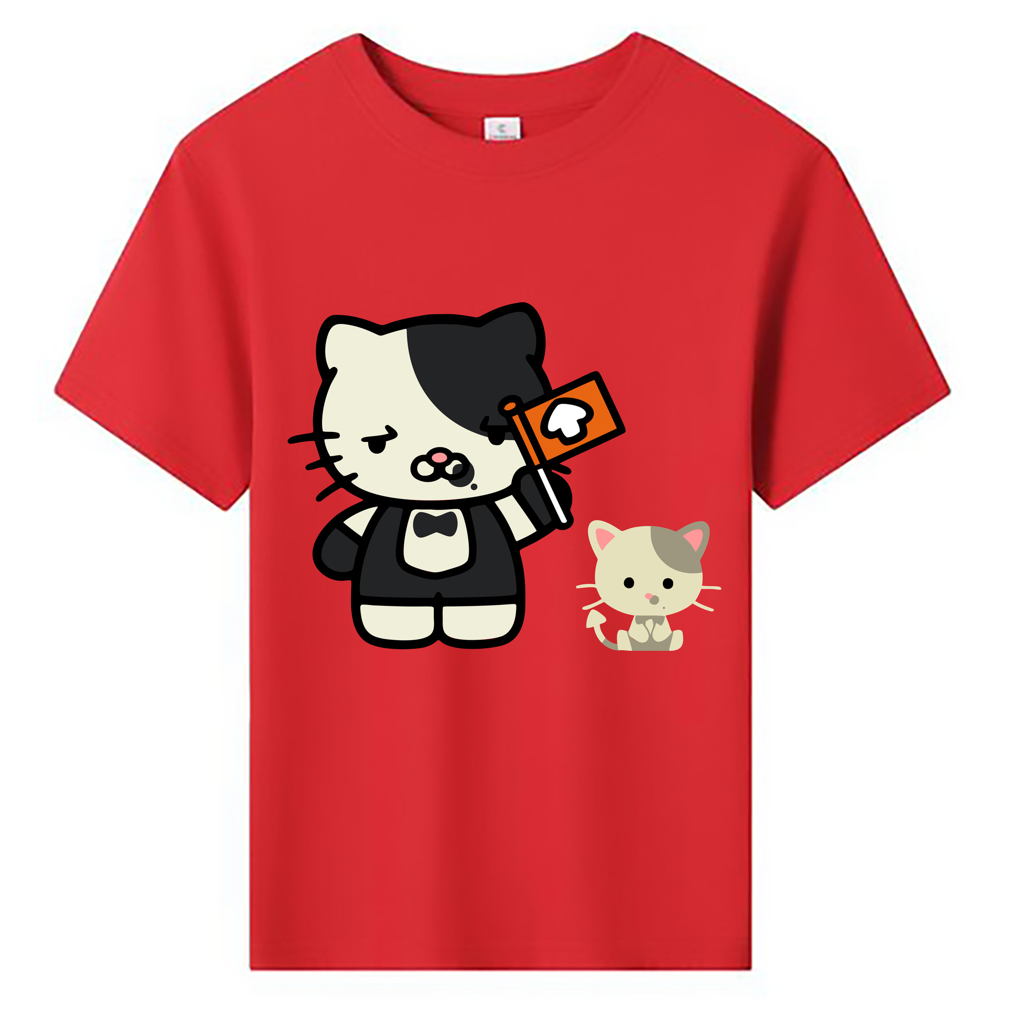 （画像用） Hello Kitty ハローキティ 綿100％キッズTシャツ（フロントプリント）