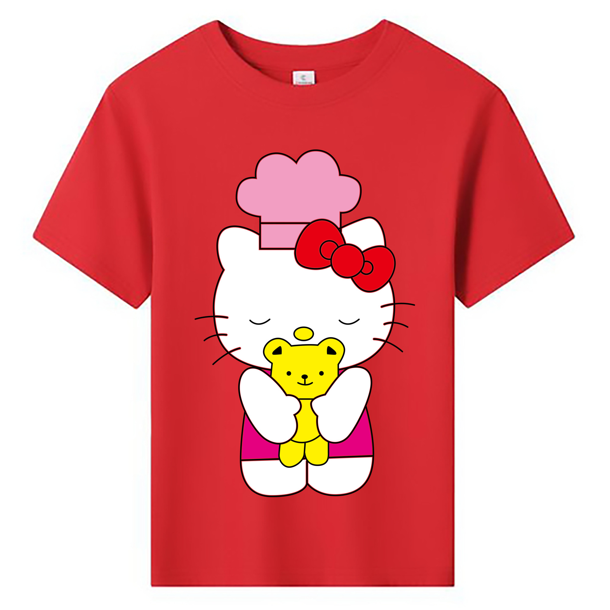 （画像用） Hello Kitty ハローキティ 綿100％キッズTシャツ（フロントプリント）