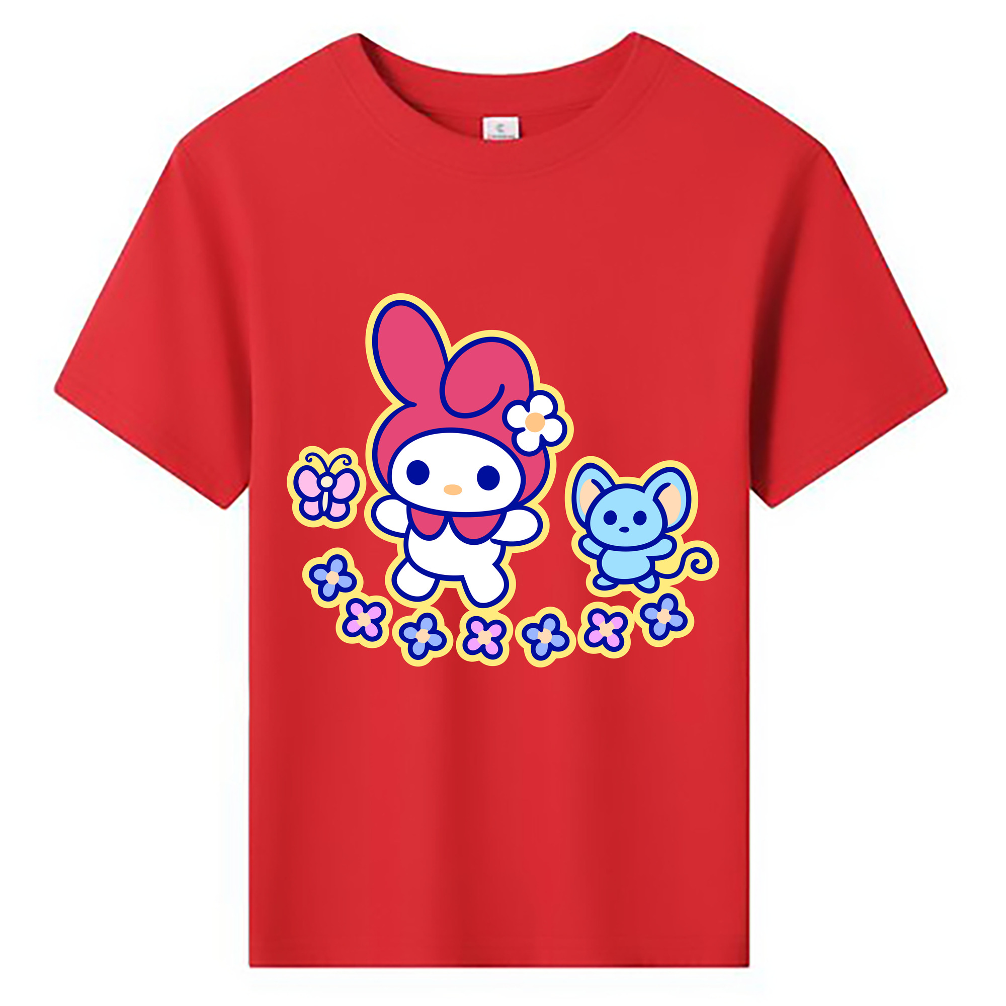 （画像用） Hello Kitty ハローキティ 綿100％キッズTシャツ（フロントプリント）