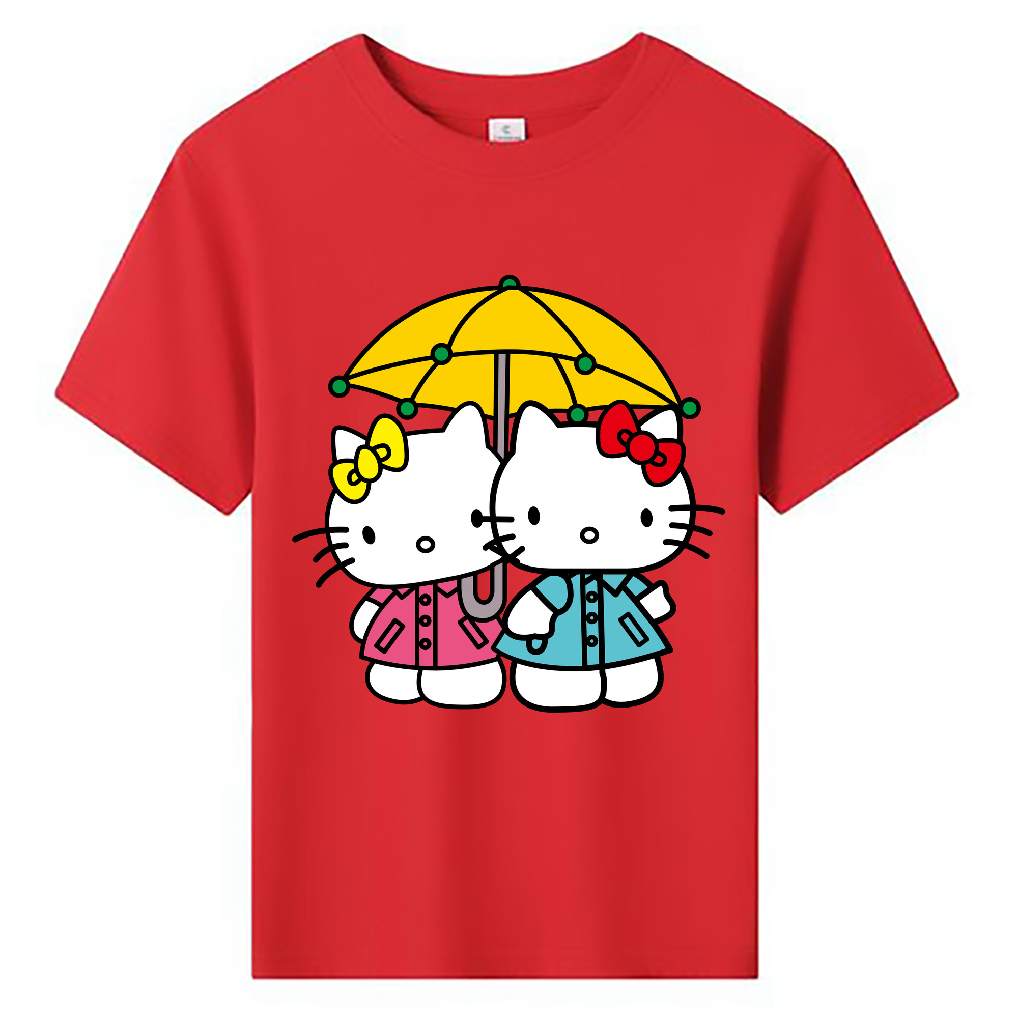 （画像用） Hello Kitty ハローキティ 綿100％キッズTシャツ（フロントプリント）