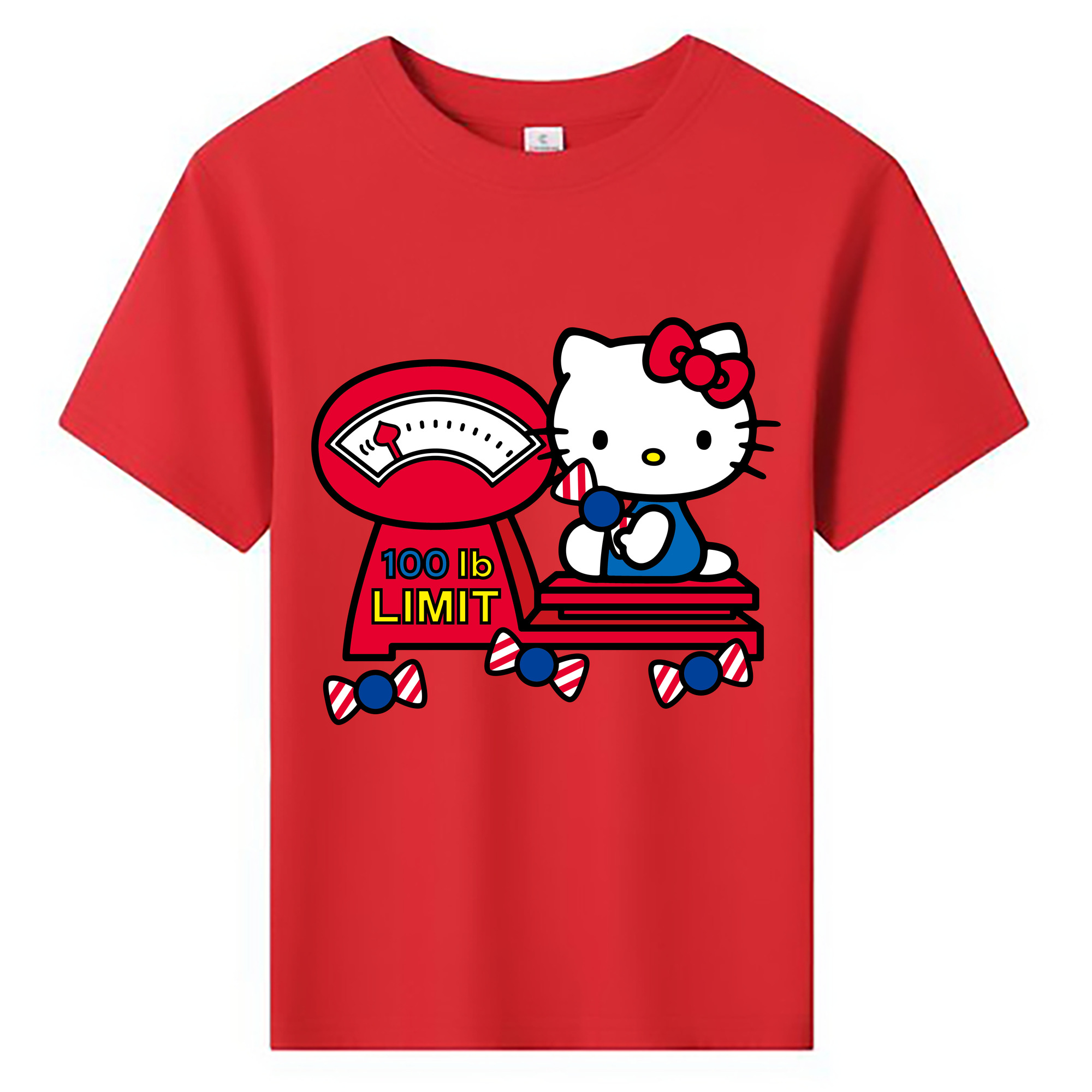 （画像用） Hello Kitty ハローキティ 綿100％キッズTシャツ（フロントプリント）
