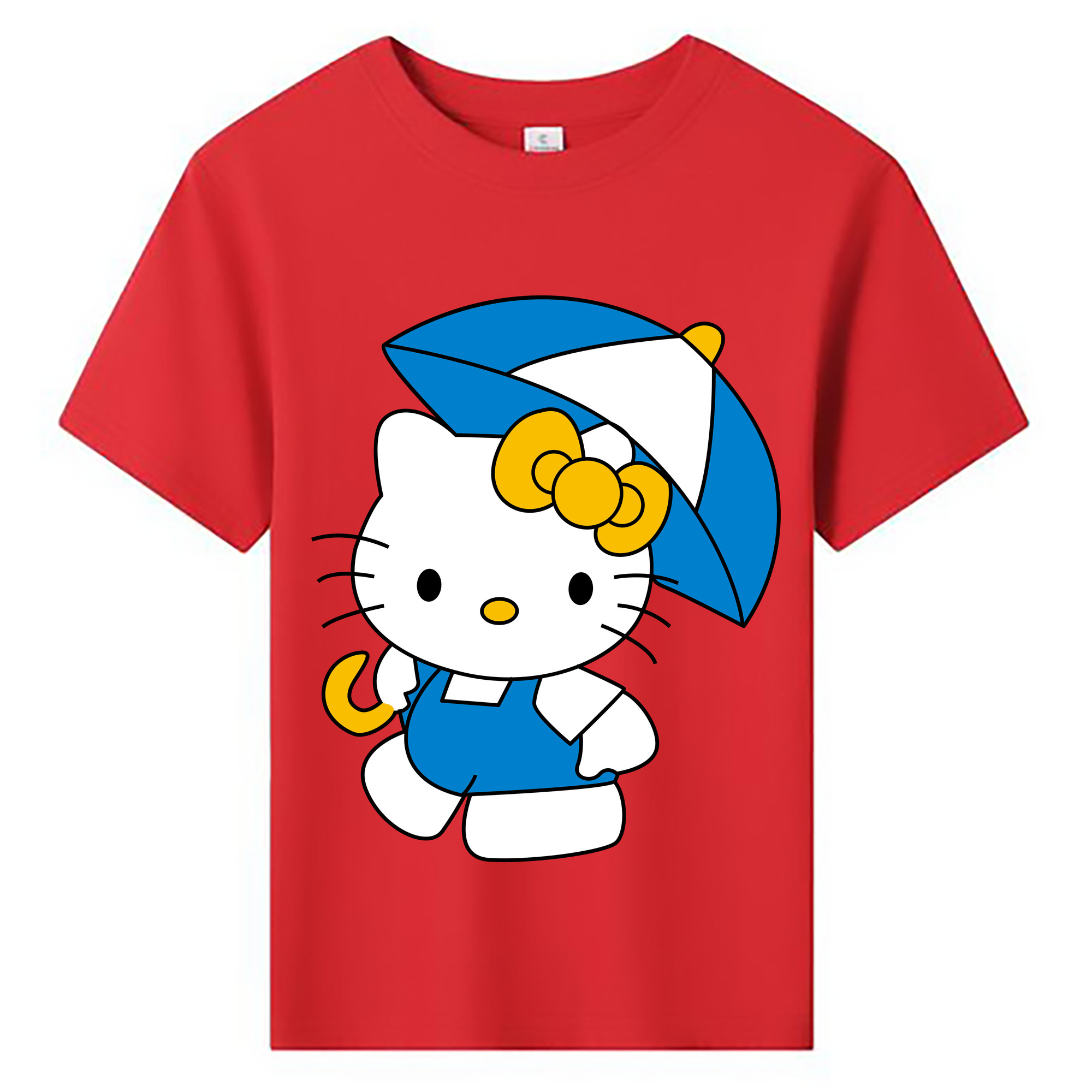 （画像用） Hello Kitty ハローキティ 綿100％キッズTシャツ（フロントプリント）