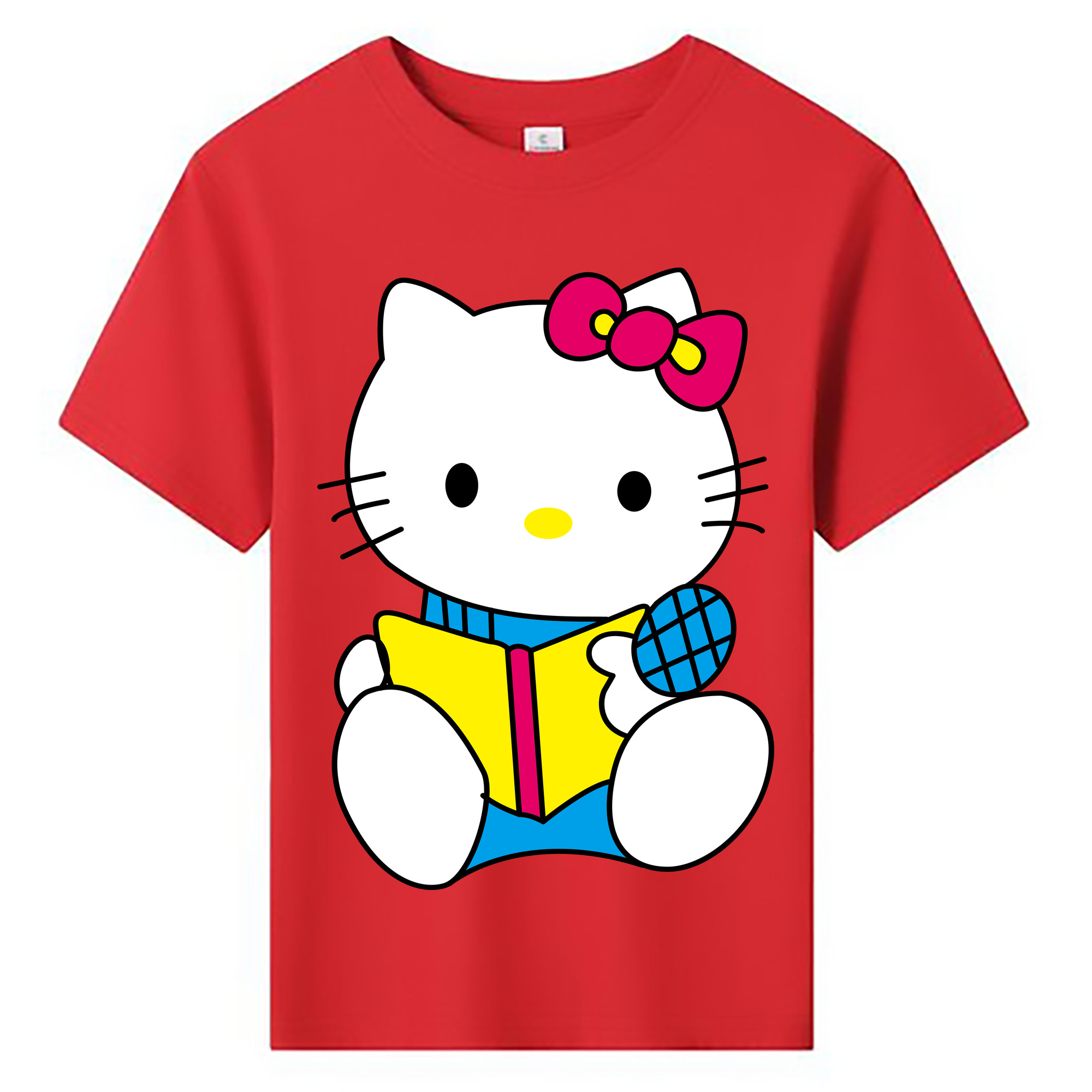 （画像用） Hello Kitty ハローキティ 綿100％キッズTシャツ（フロントプリント）