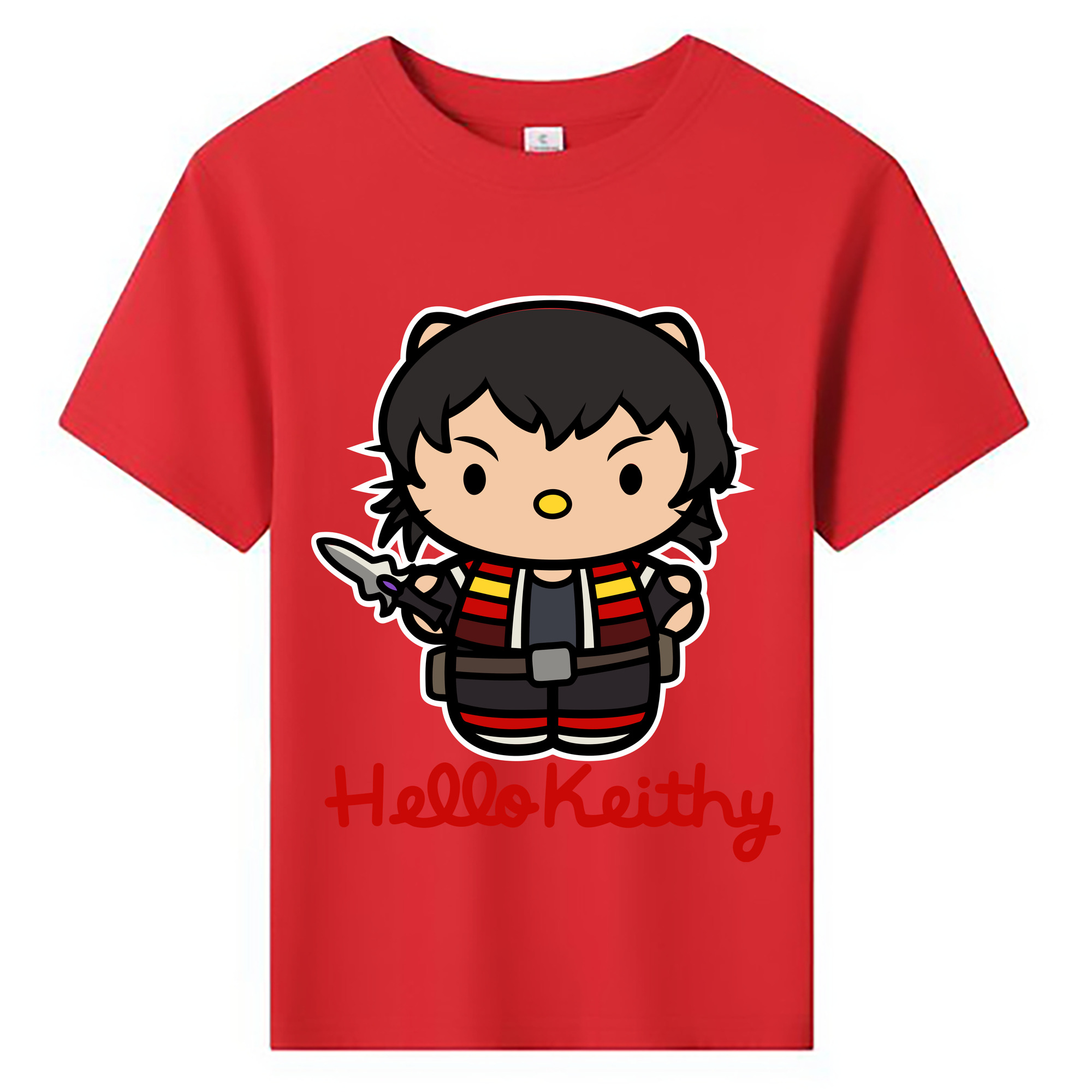 （画像用） Hello Kitty ハローキティ 綿100％キッズTシャツ（フロントプリント）