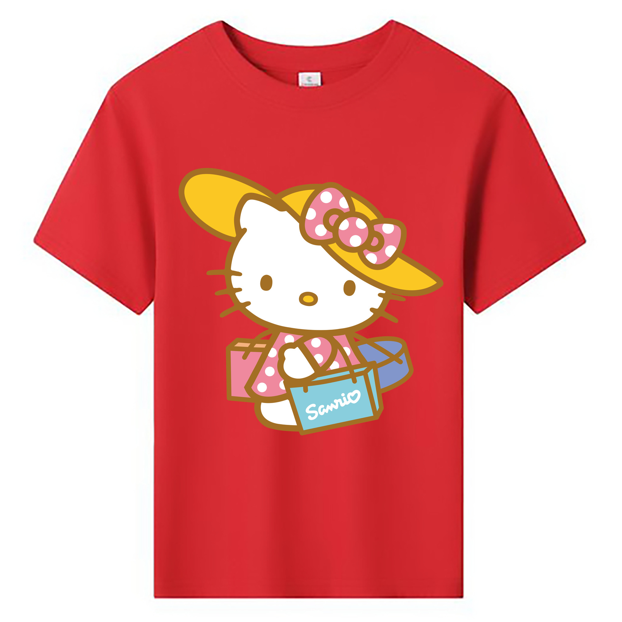 （画像用） Hello Kitty ハローキティ 綿100％キッズTシャツ（フロントプリント）
