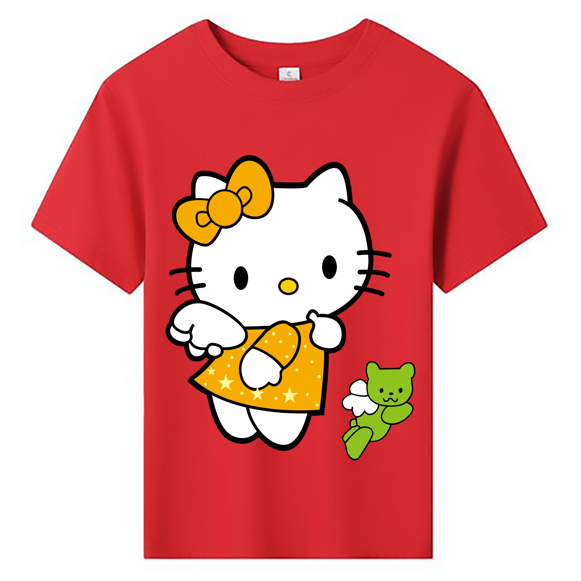 （画像用） Hello Kitty ハローキティ 綿100％キッズTシャツ（フロントプリント）