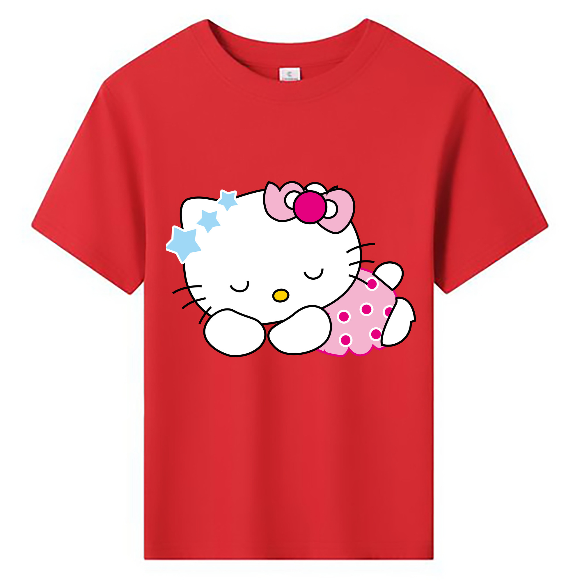 （画像用） Hello Kitty ハローキティ 綿100％キッズTシャツ（フロントプリント）