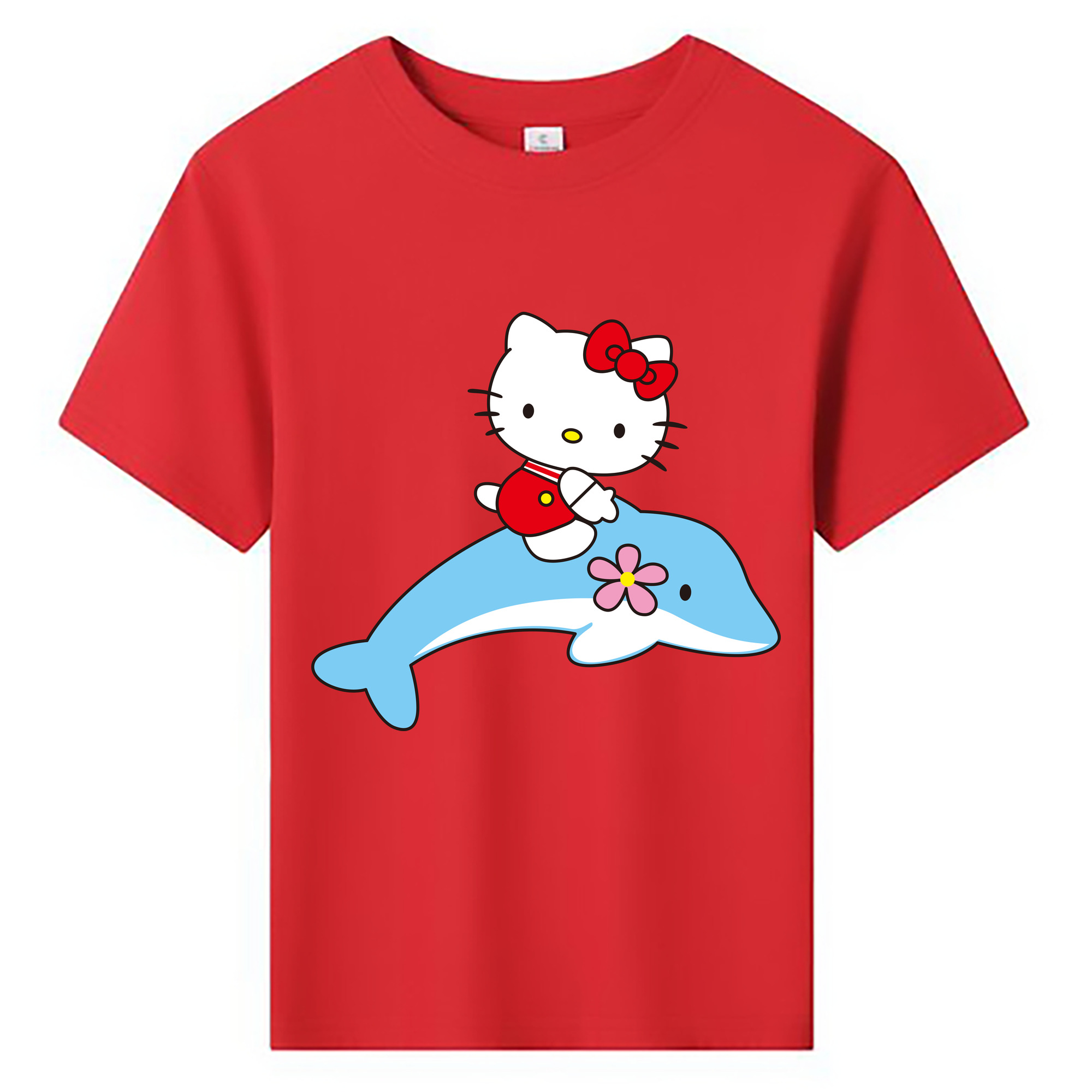 （画像用） Hello Kitty ハローキティ 綿100％キッズTシャツ（フロントプリント）