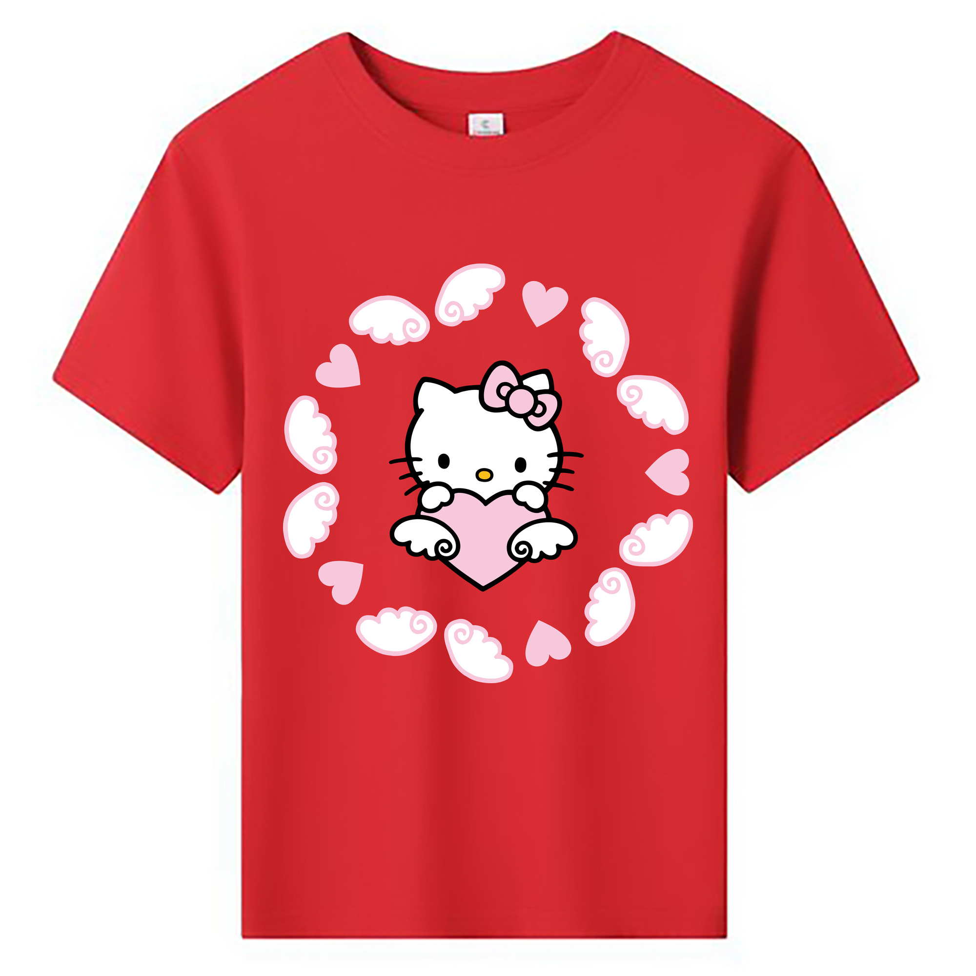 （画像用） Hello Kitty ハローキティ 綿100％キッズTシャツ（フロントプリント）