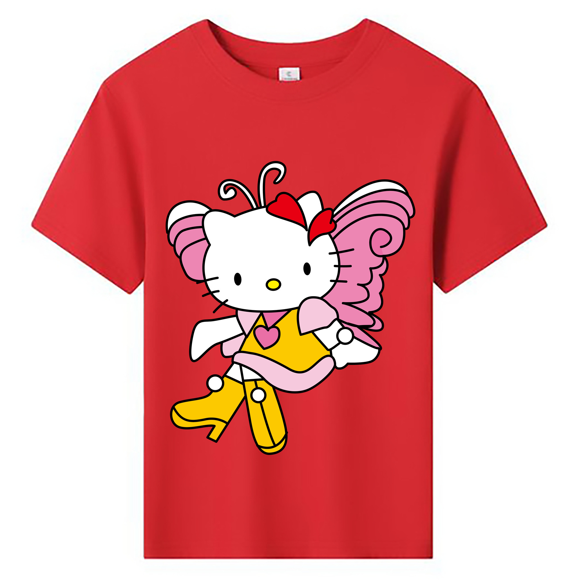 （画像用） Hello Kitty ハローキティ 綿100％キッズTシャツ（フロントプリント）