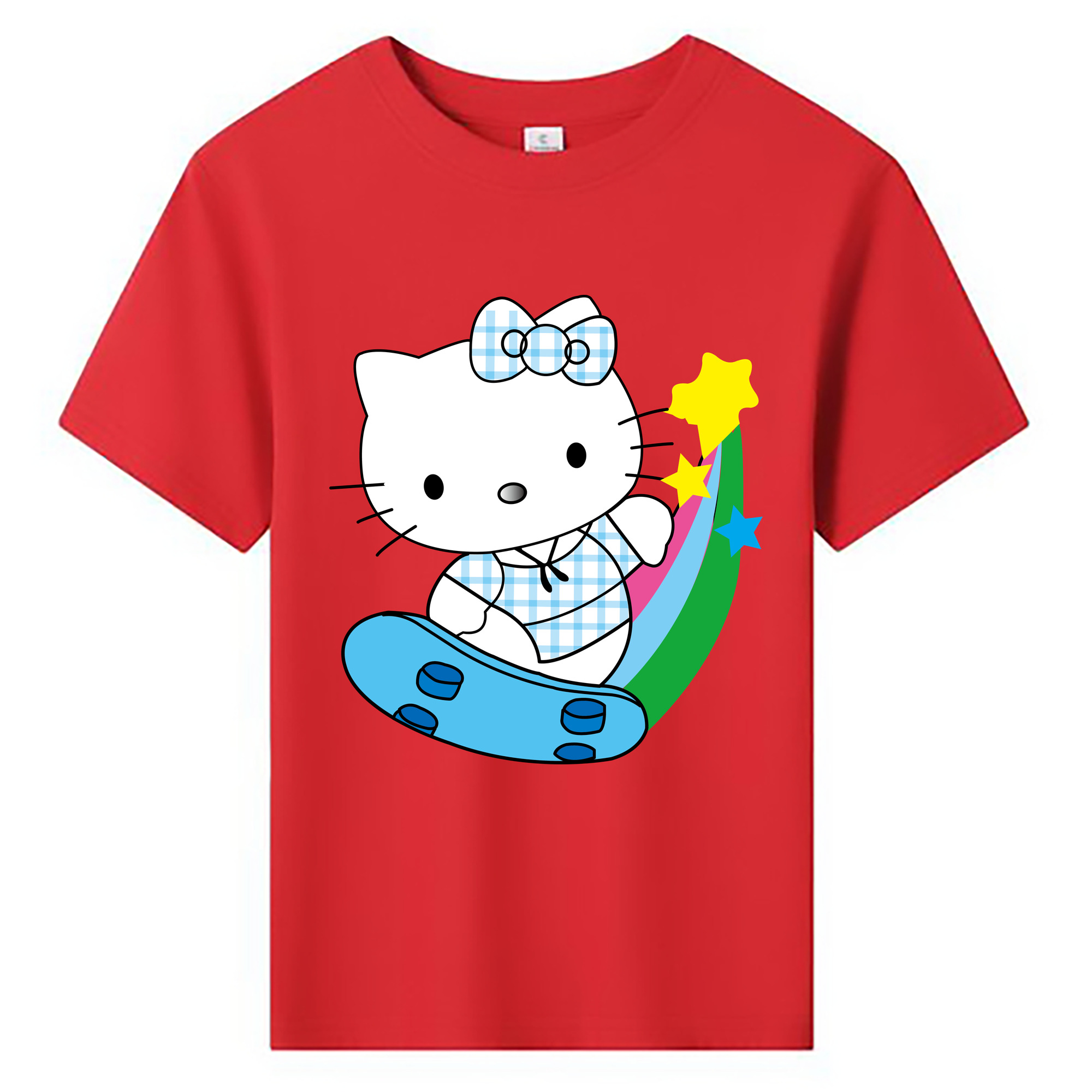 （画像用） Hello Kitty ハローキティ 綿100％キッズTシャツ（フロントプリント）