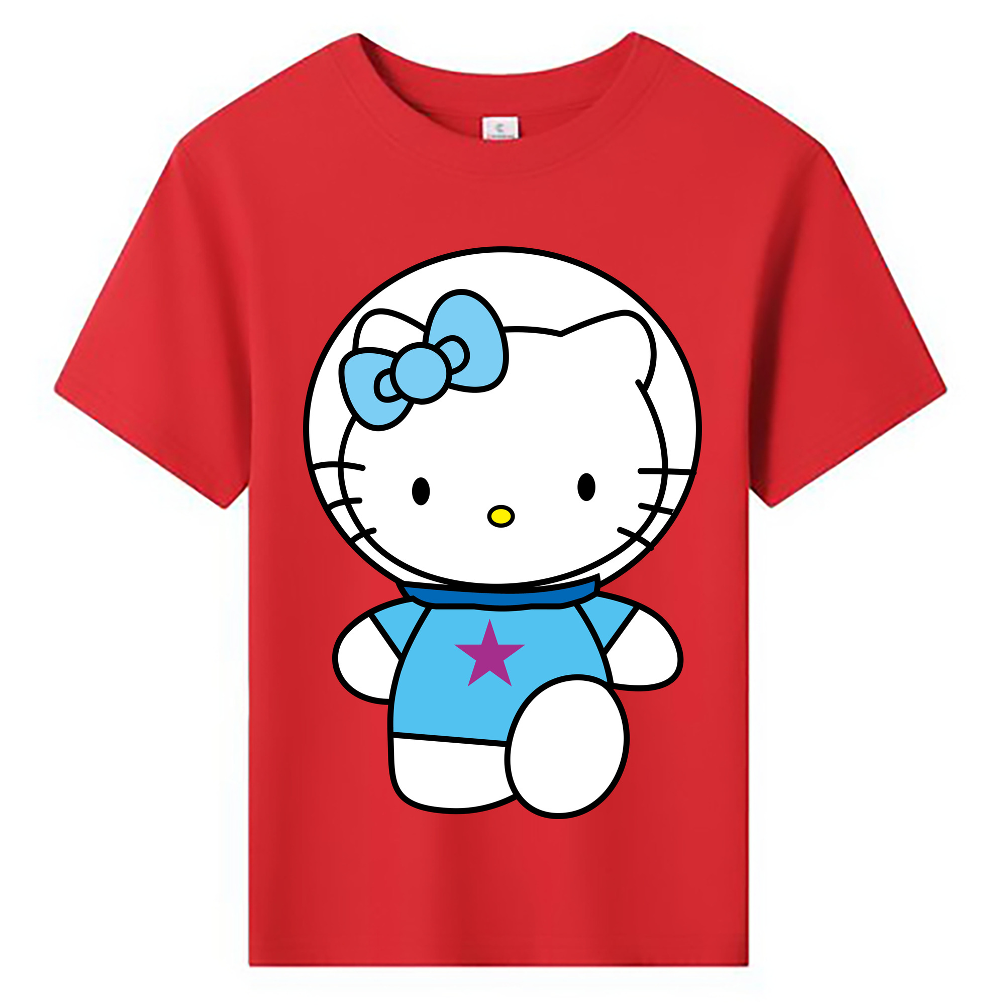 （画像用） Hello Kitty ハローキティ 綿100％キッズTシャツ（フロントプリント）