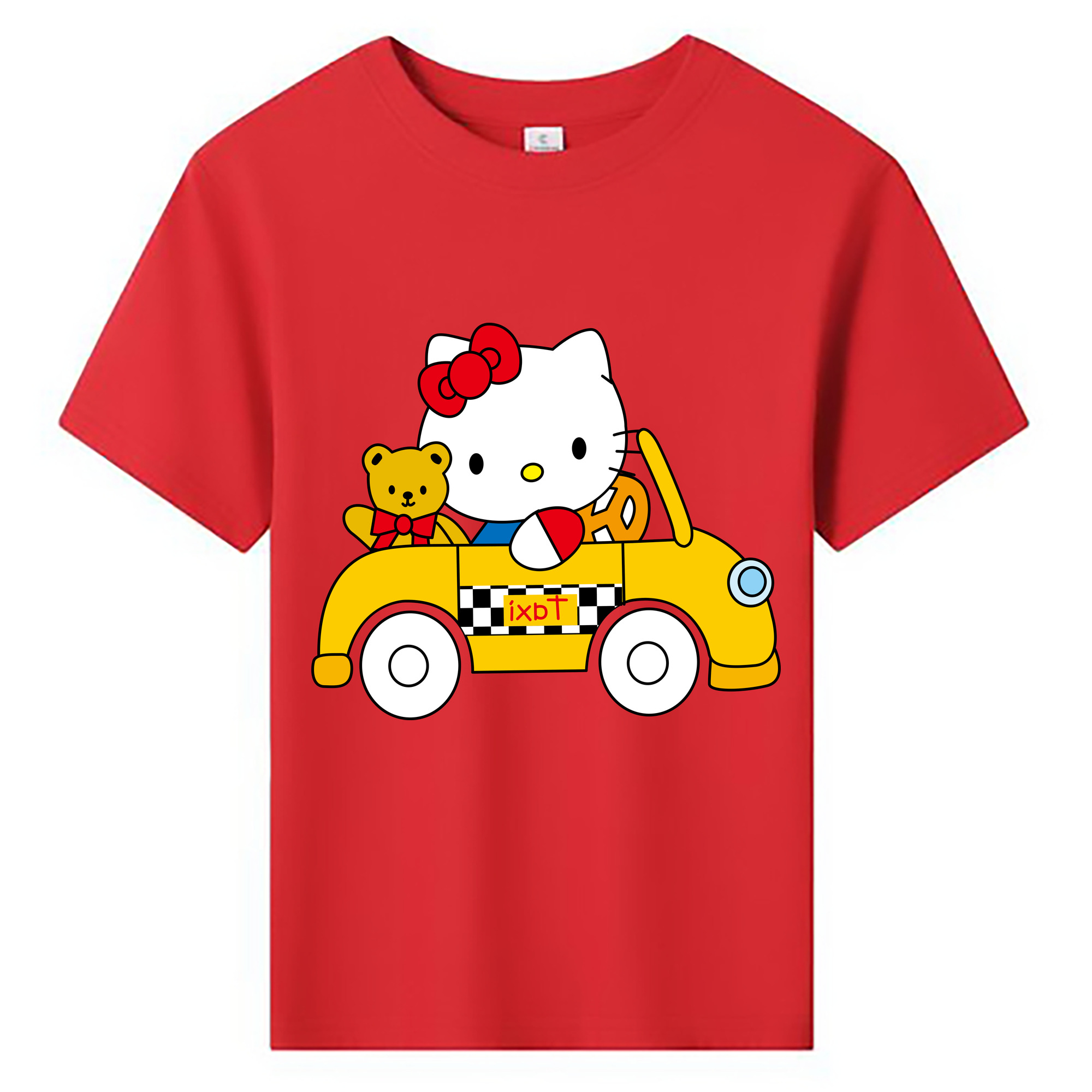 （画像用） Hello Kitty ハローキティ 綿100％キッズTシャツ（フロントプリント）