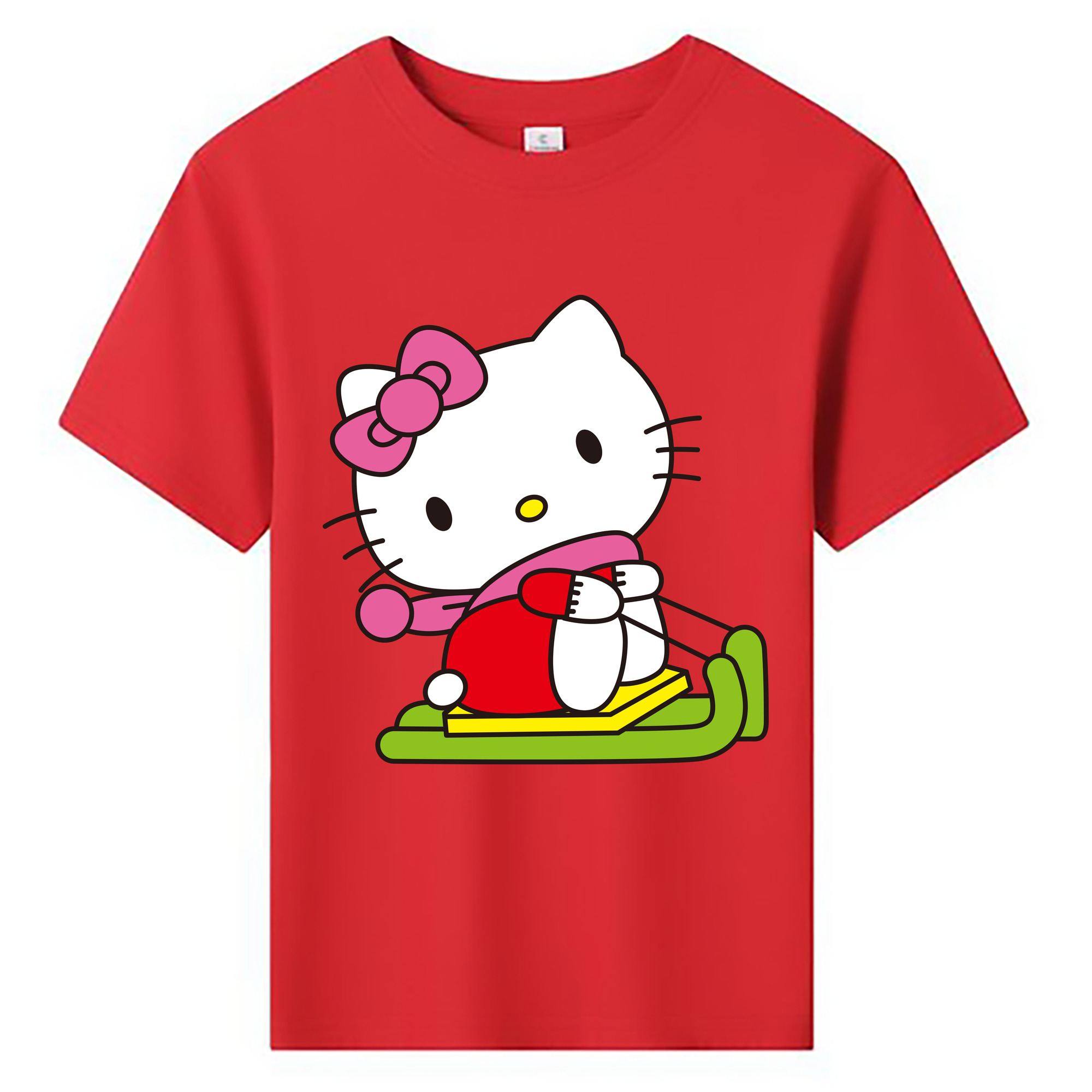 （画像用） Hello Kitty ハローキティ 綿100％キッズTシャツ（フロントプリント）