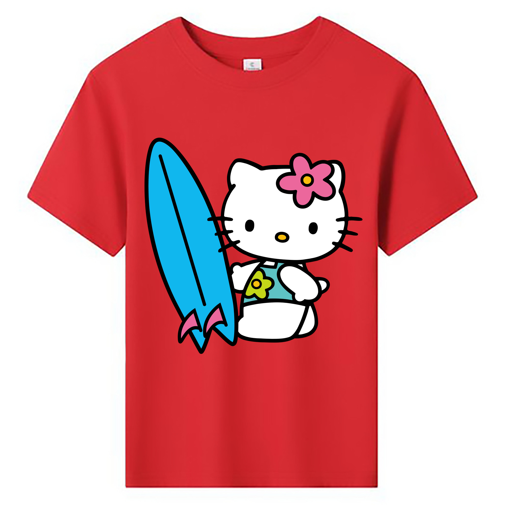 （画像用） Hello Kitty ハローキティ 綿100％キッズTシャツ（フロントプリント）
