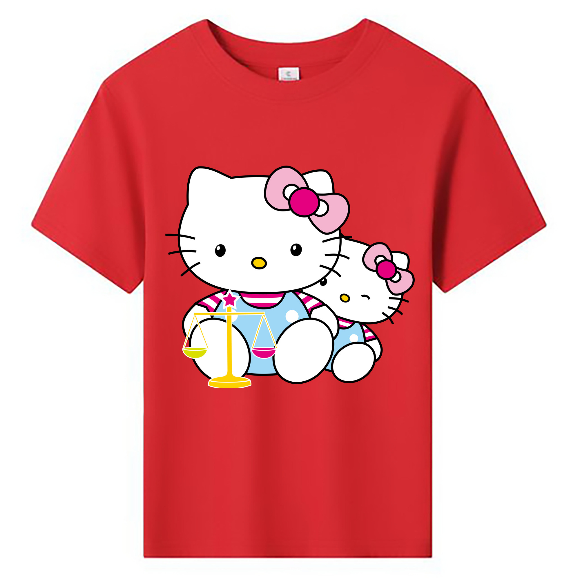 （画像用） Hello Kitty ハローキティ 綿100％キッズTシャツ（フロントプリント）