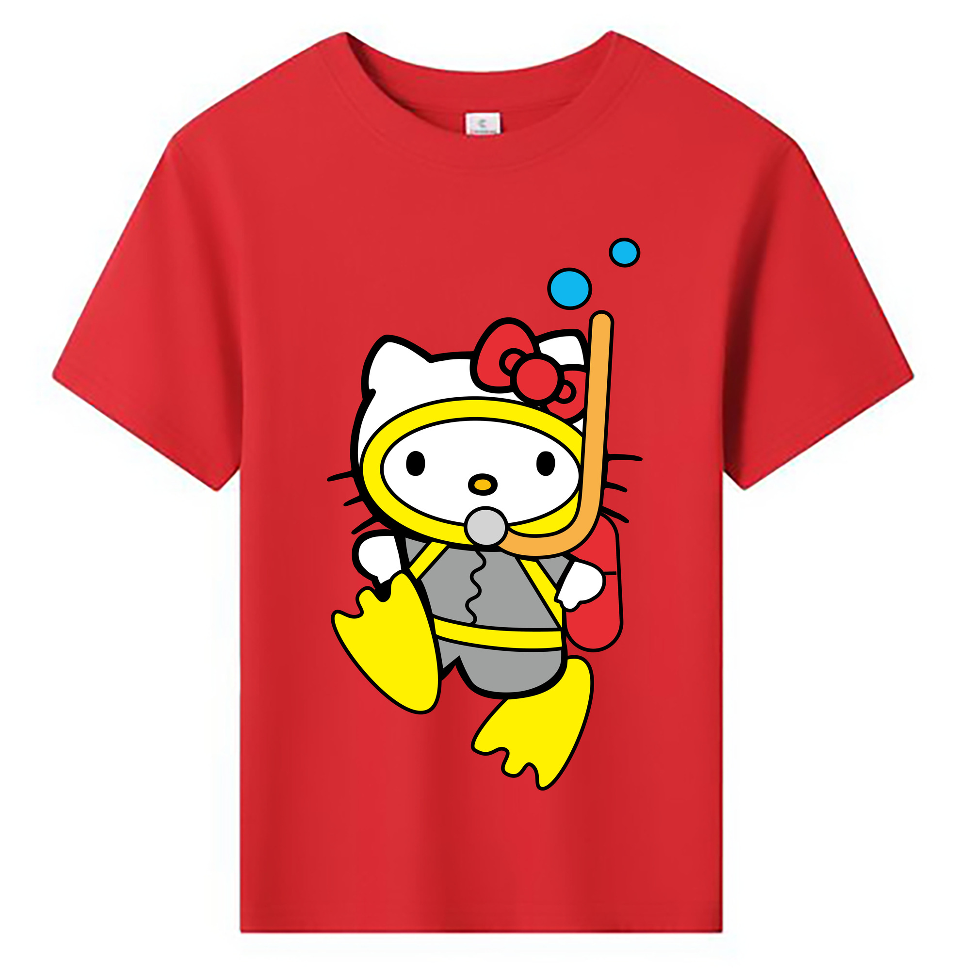 （画像用） Hello Kitty ハローキティ 綿100％キッズTシャツ（フロントプリント）