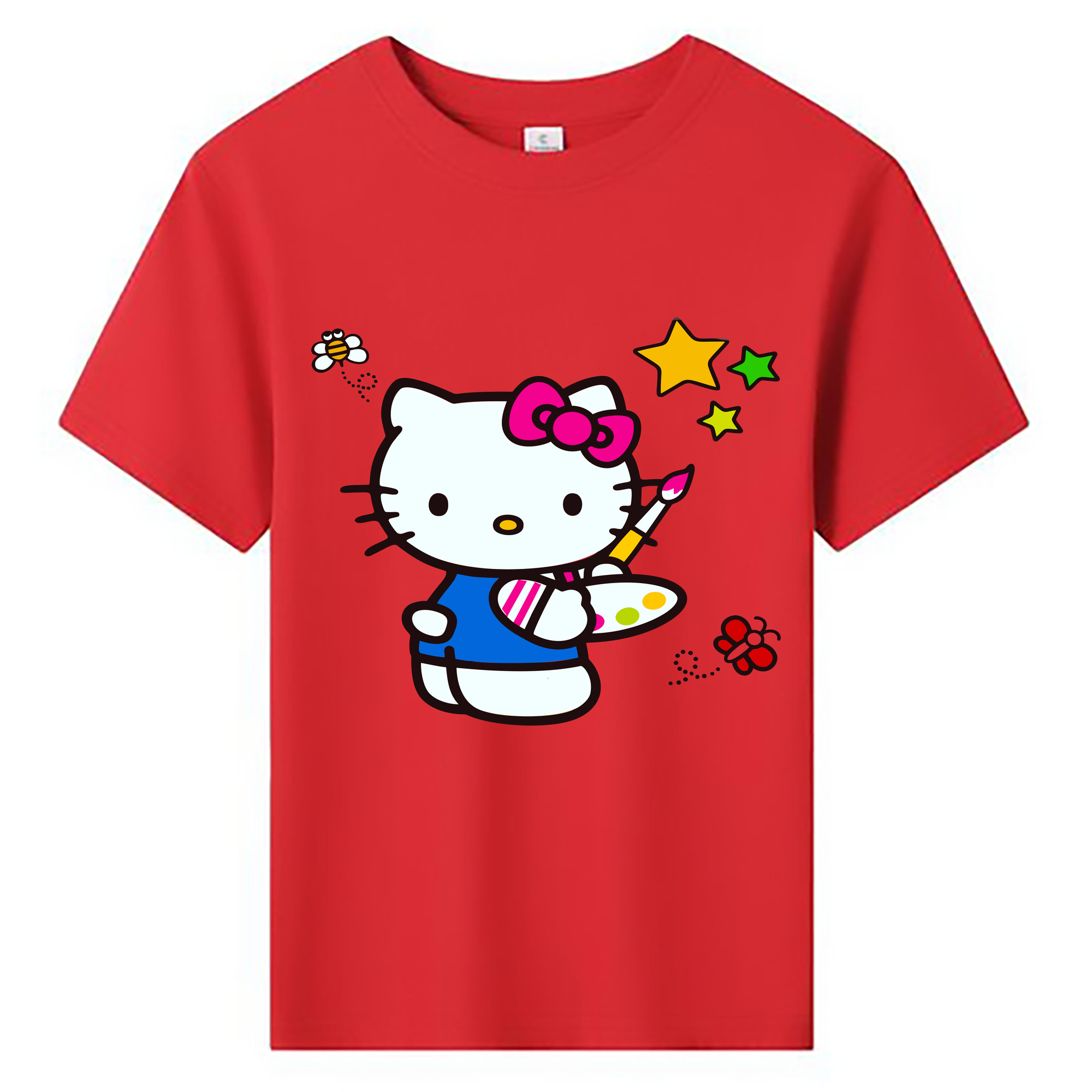 （画像用） Hello Kitty ハローキティ 綿100％キッズTシャツ（フロントプリント）