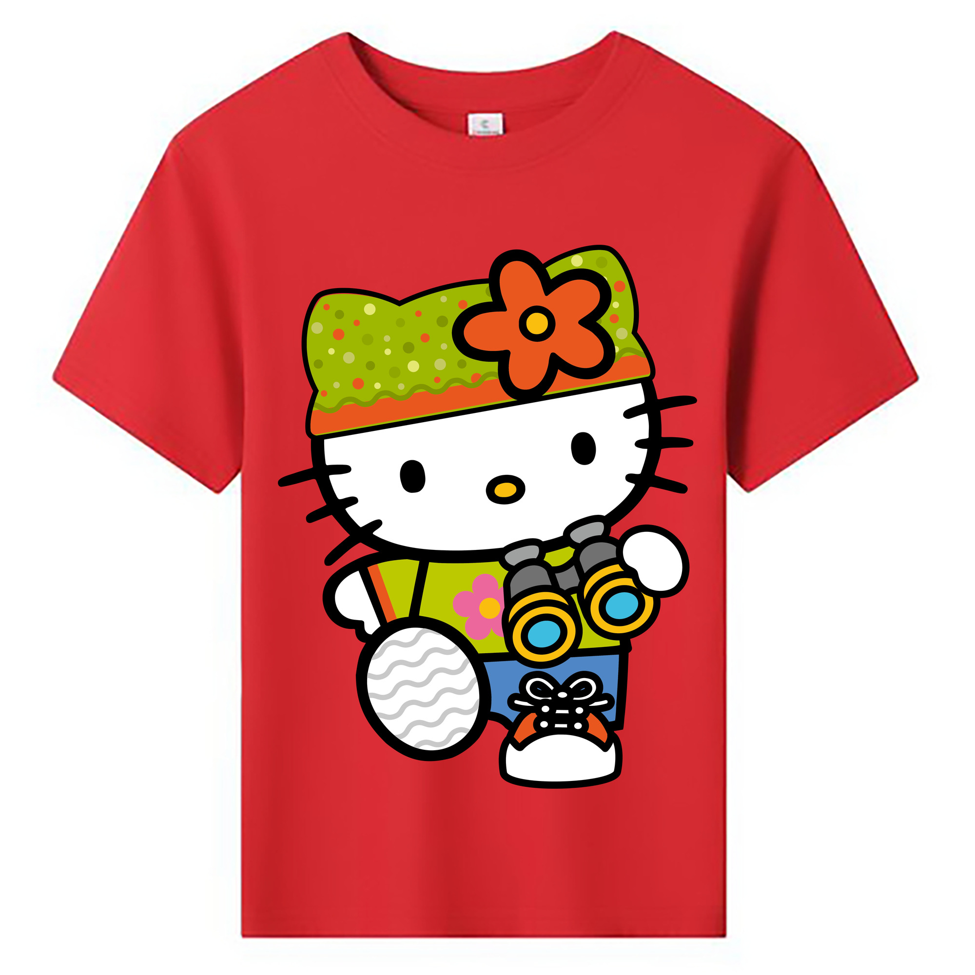 （画像用） Hello Kitty ハローキティ 綿100％キッズTシャツ（フロントプリント）