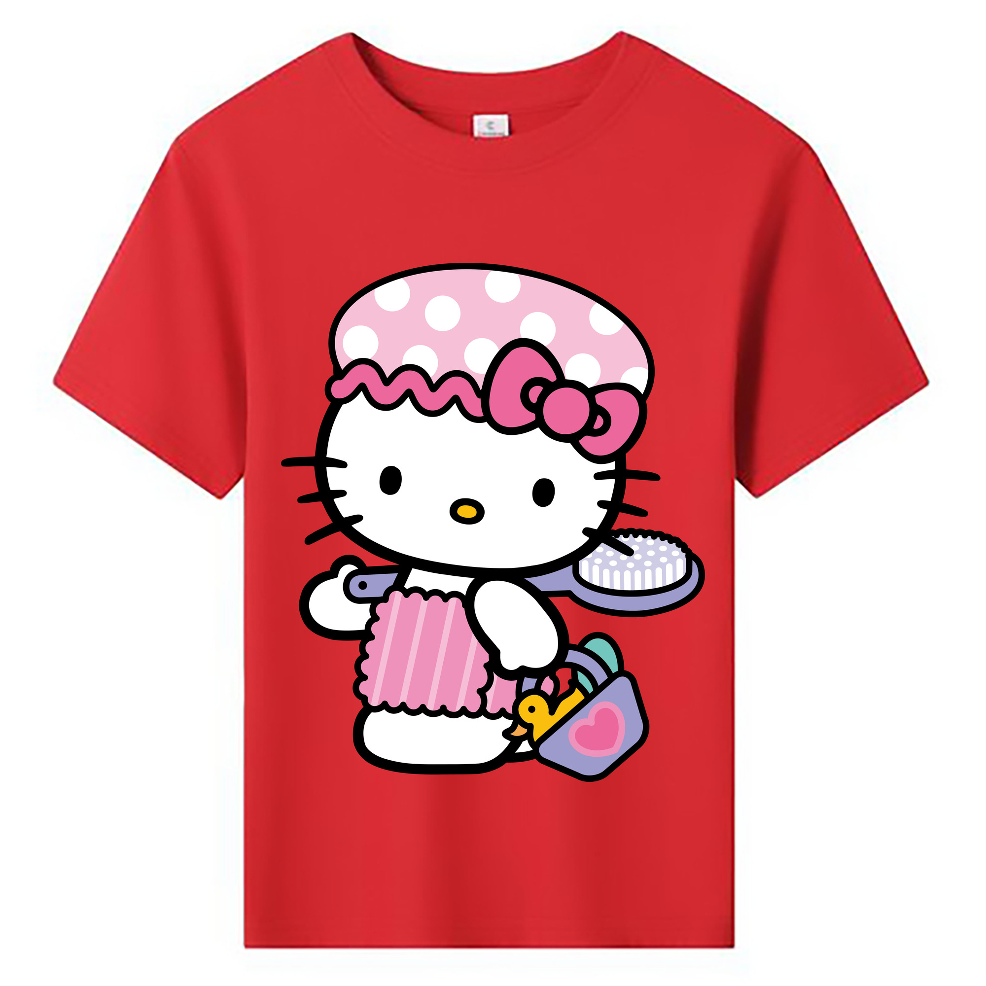 （画像用） Hello Kitty ハローキティ 綿100％キッズTシャツ（フロントプリント）