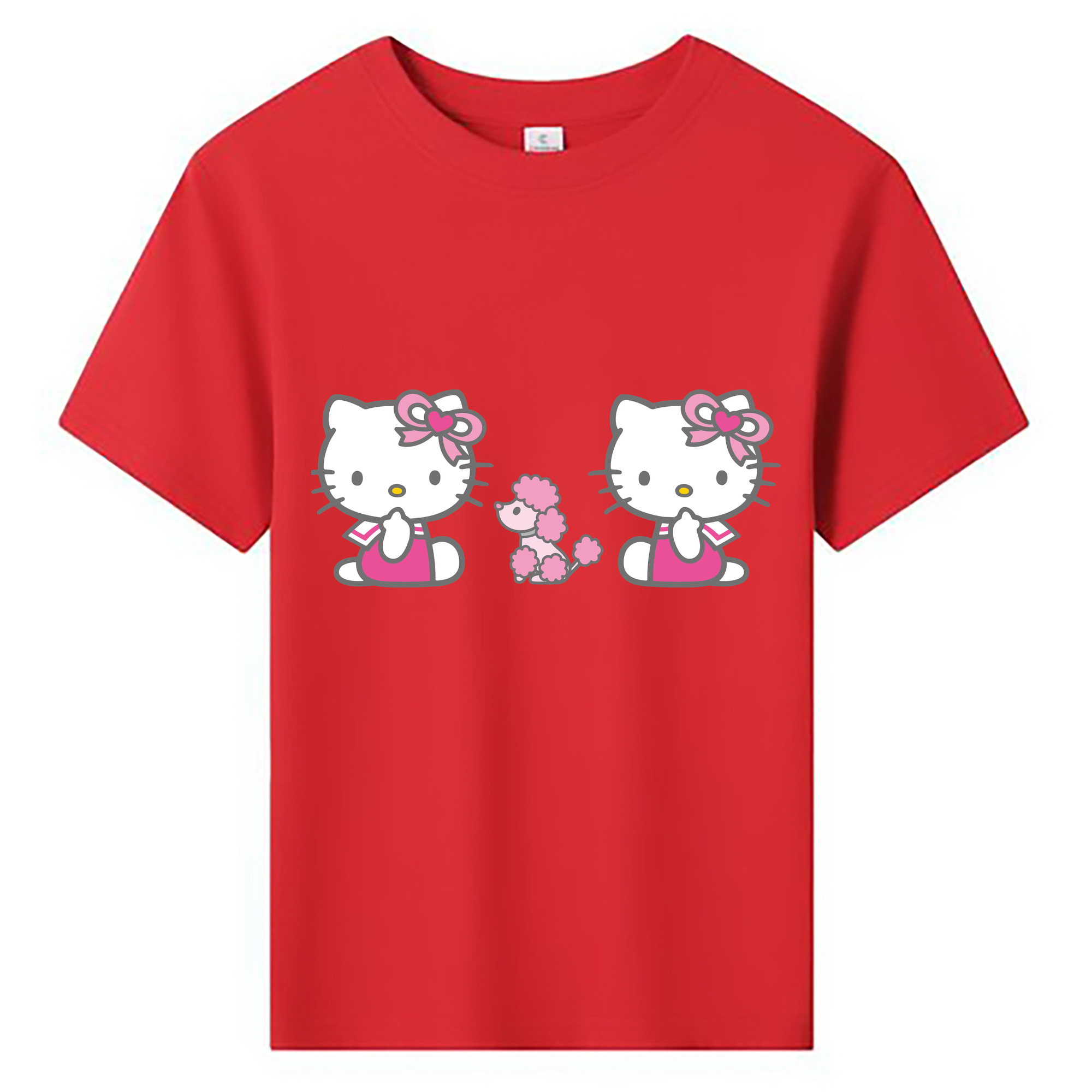 （画像用） Hello Kitty ハローキティ 綿100％キッズTシャツ（フロントプリント）