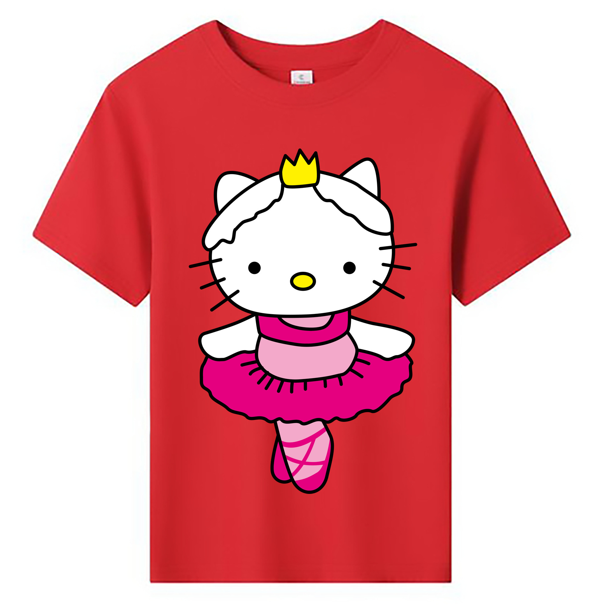 （画像用） Hello Kitty ハローキティ 綿100％キッズTシャツ（フロントプリント）