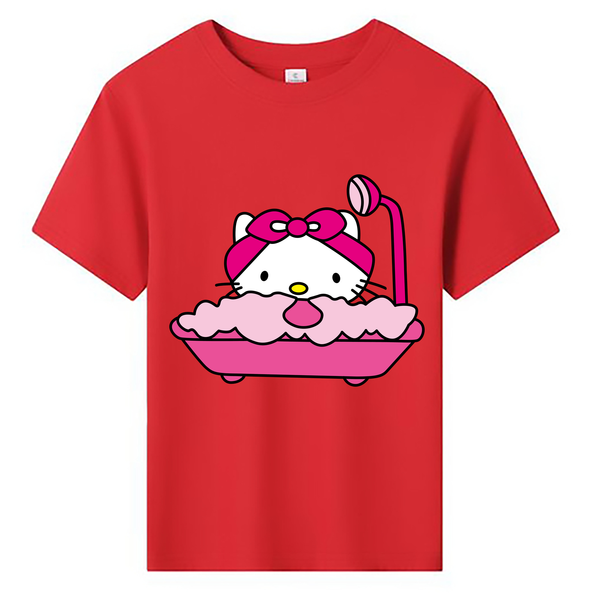 （画像用） Hello Kitty ハローキティ 綿100％キッズTシャツ（フロントプリント）