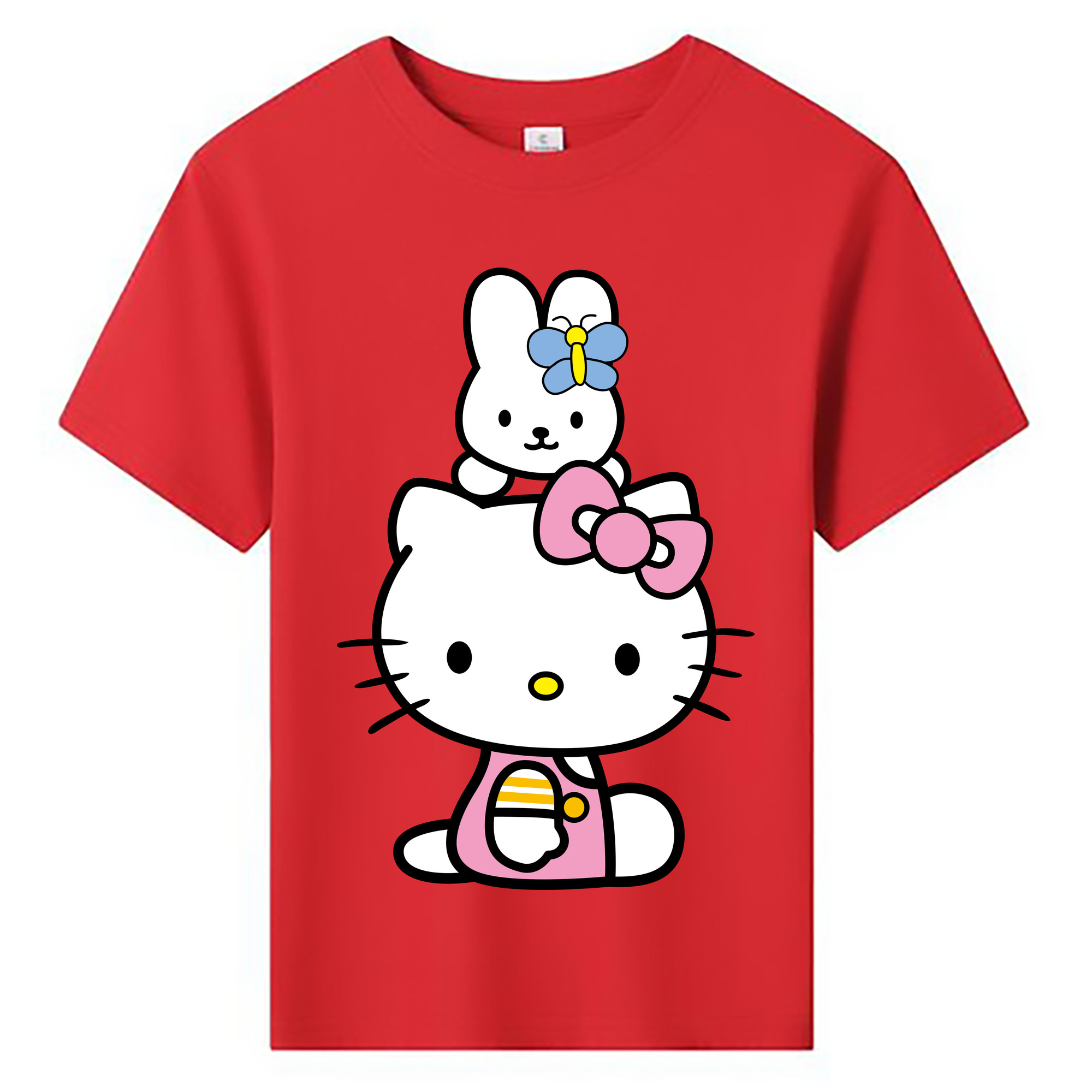 （画像用） Hello Kitty ハローキティ 綿100％キッズTシャツ（フロントプリント）