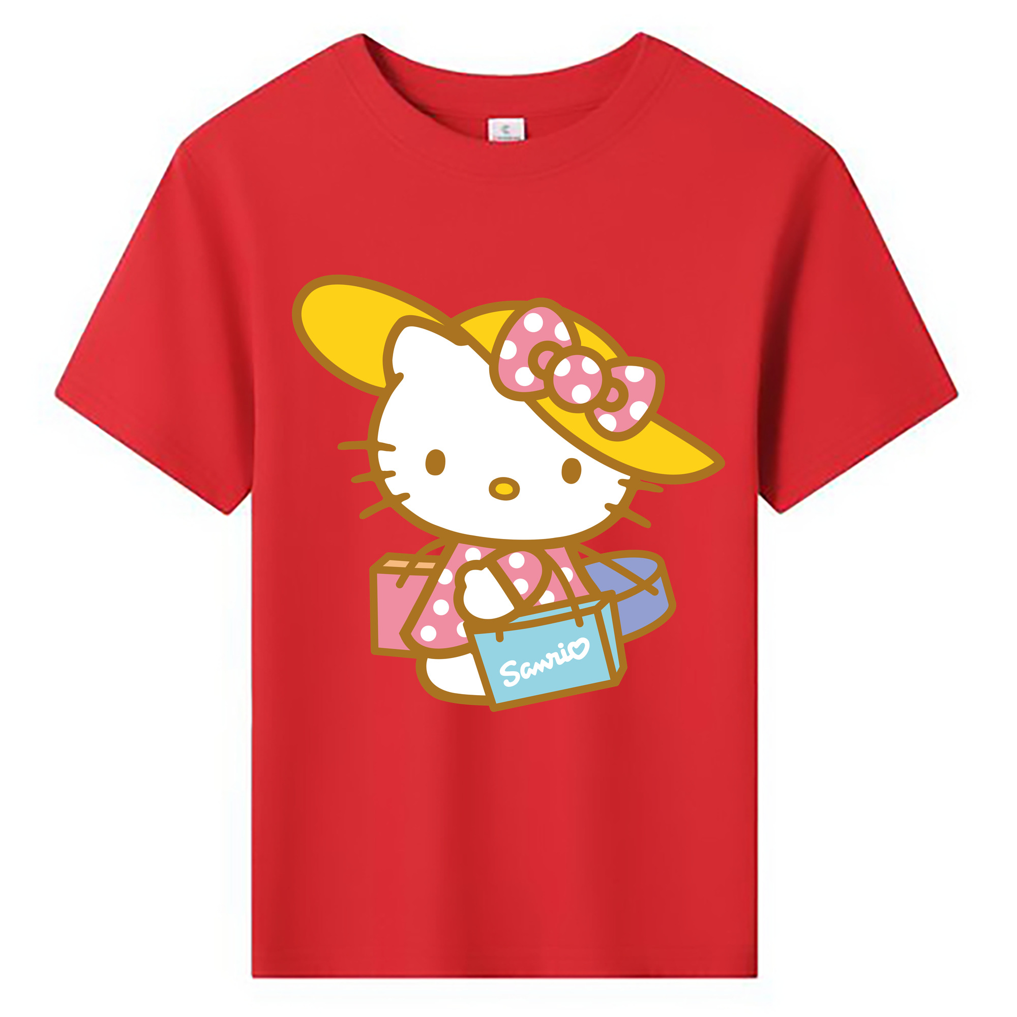 （画像用） Hello Kitty ハローキティ 綿100％キッズTシャツ（フロントプリント）