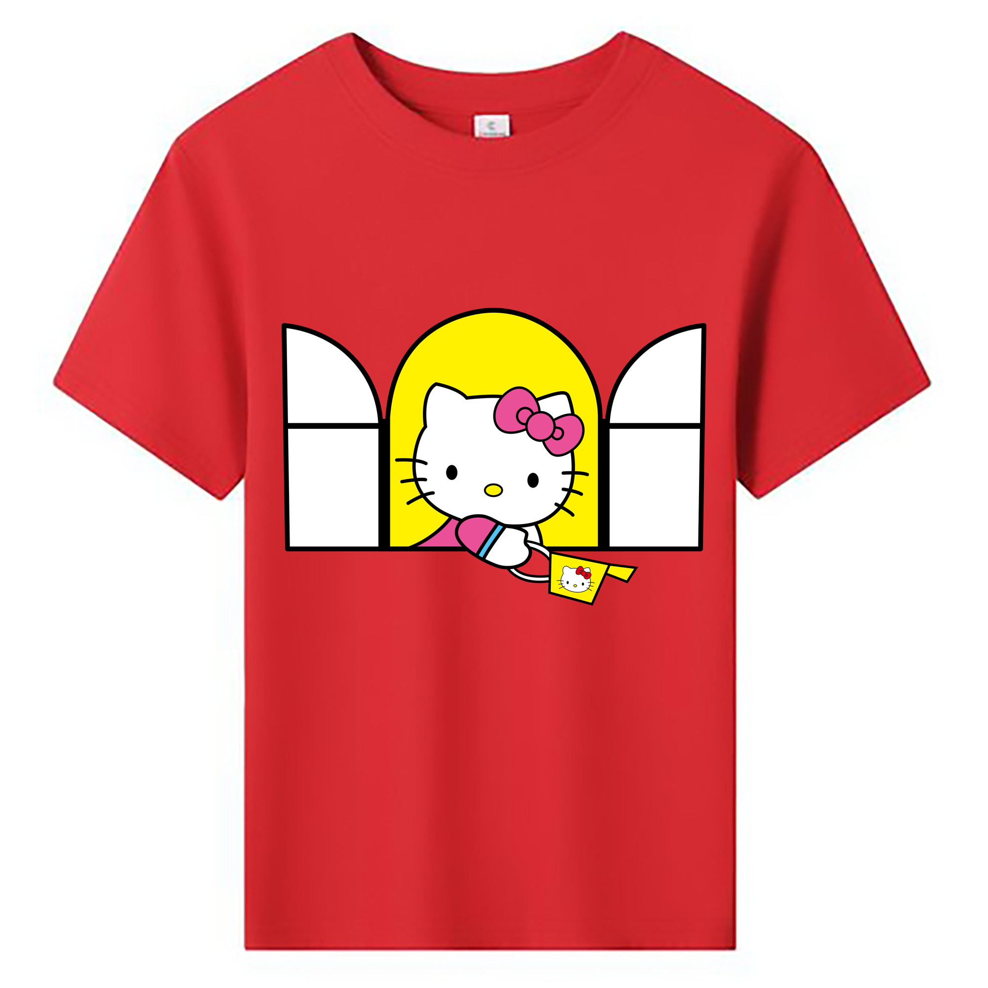 （画像用） Hello Kitty ハローキティ 綿100％キッズTシャツ（フロントプリント）