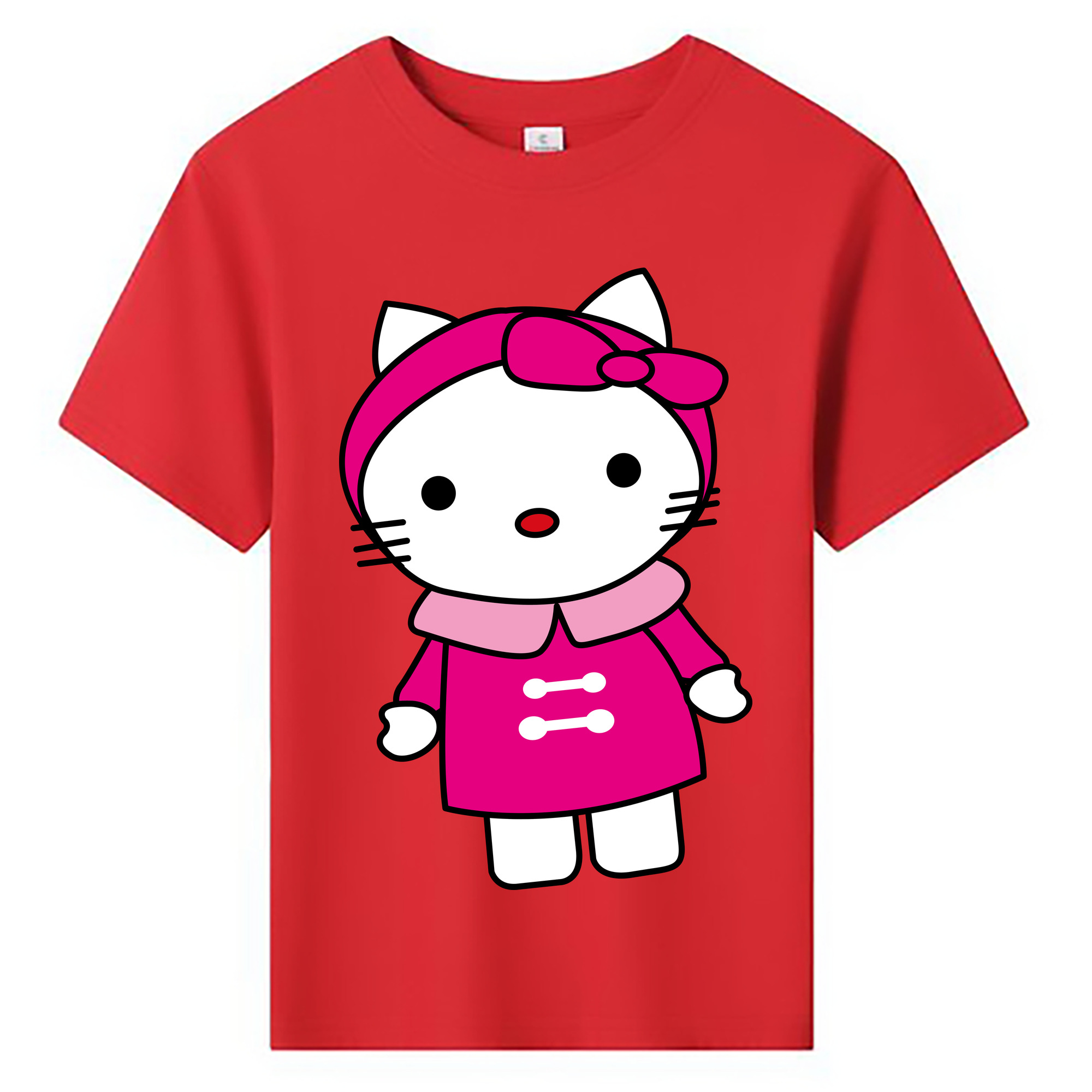 （画像用） Hello Kitty ハローキティ 綿100％キッズTシャツ（フロントプリント）