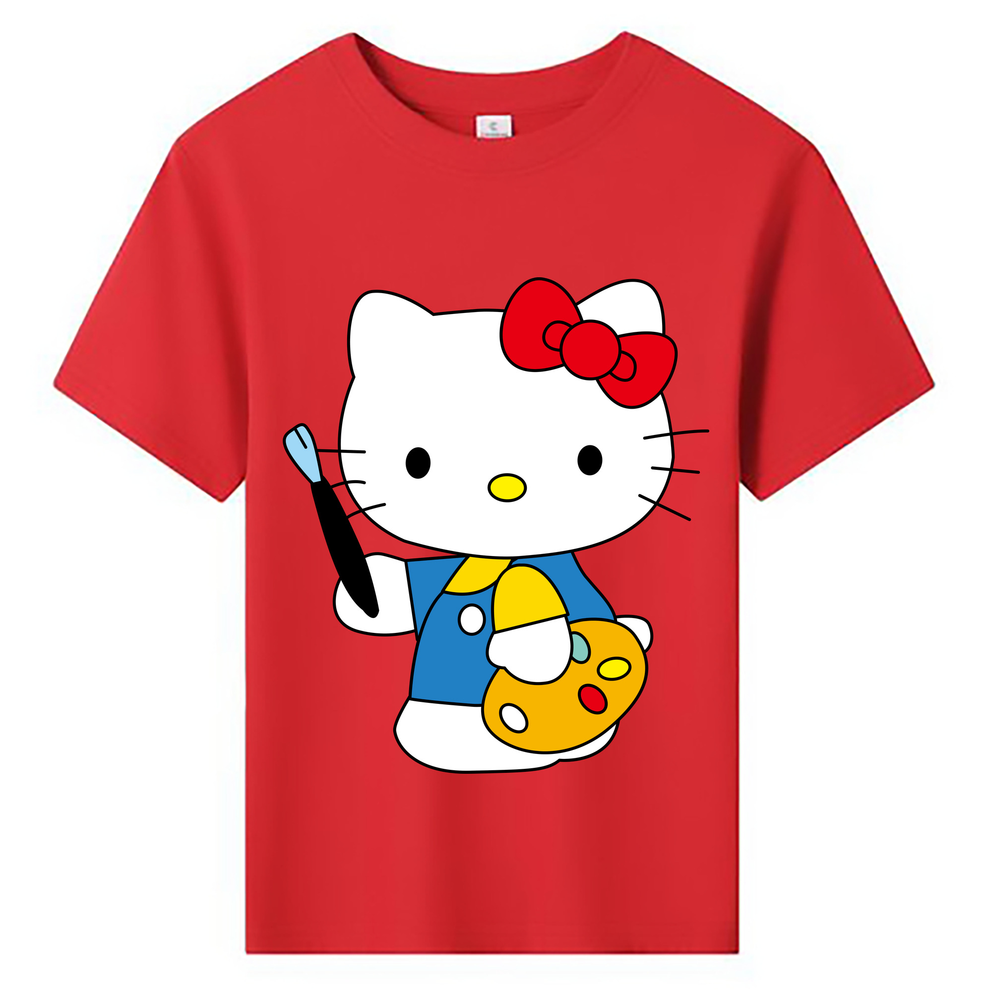（画像用） Hello Kitty ハローキティ 綿100％キッズTシャツ（フロントプリント）