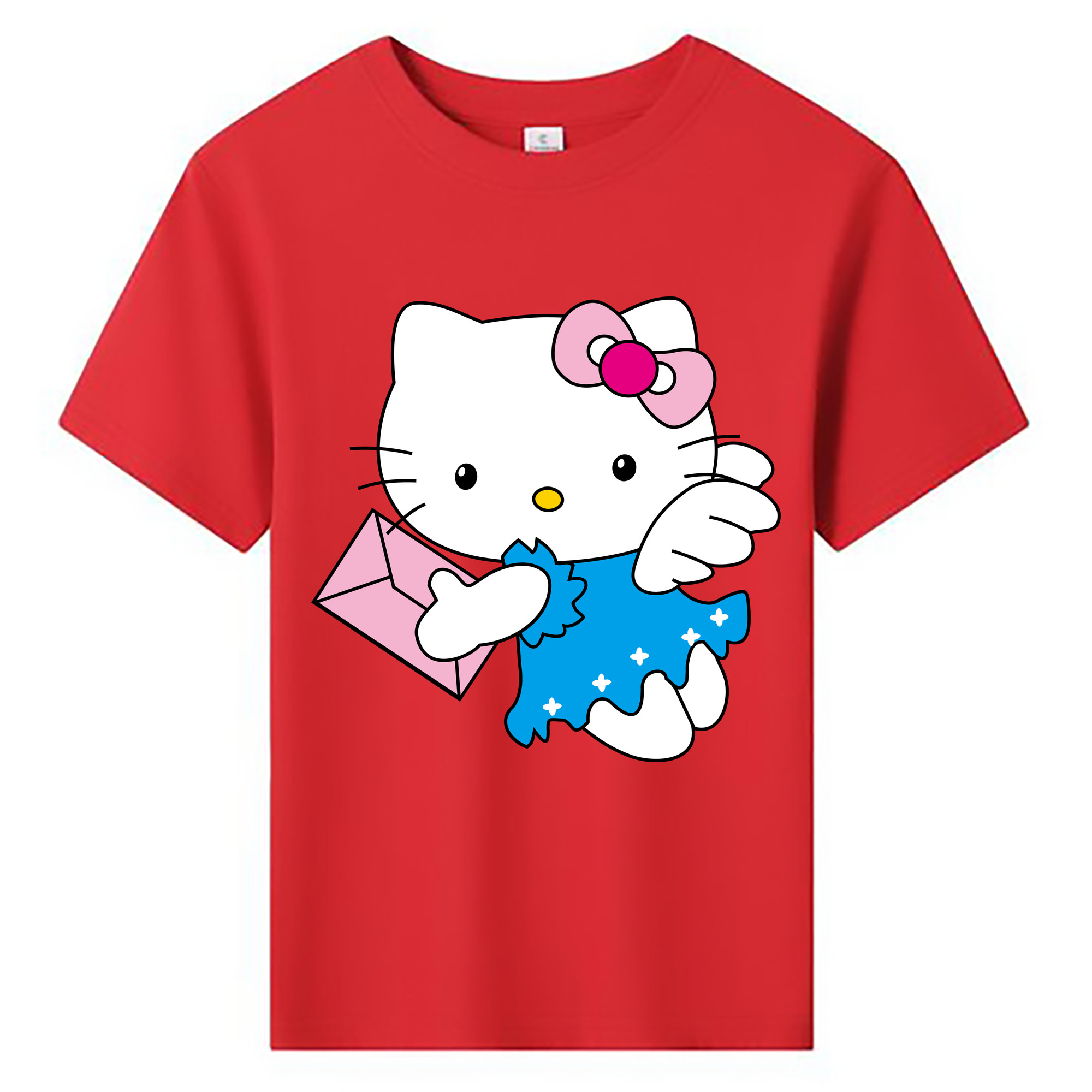 （画像用） Hello Kitty ハローキティ 綿100％キッズTシャツ（フロントプリント）