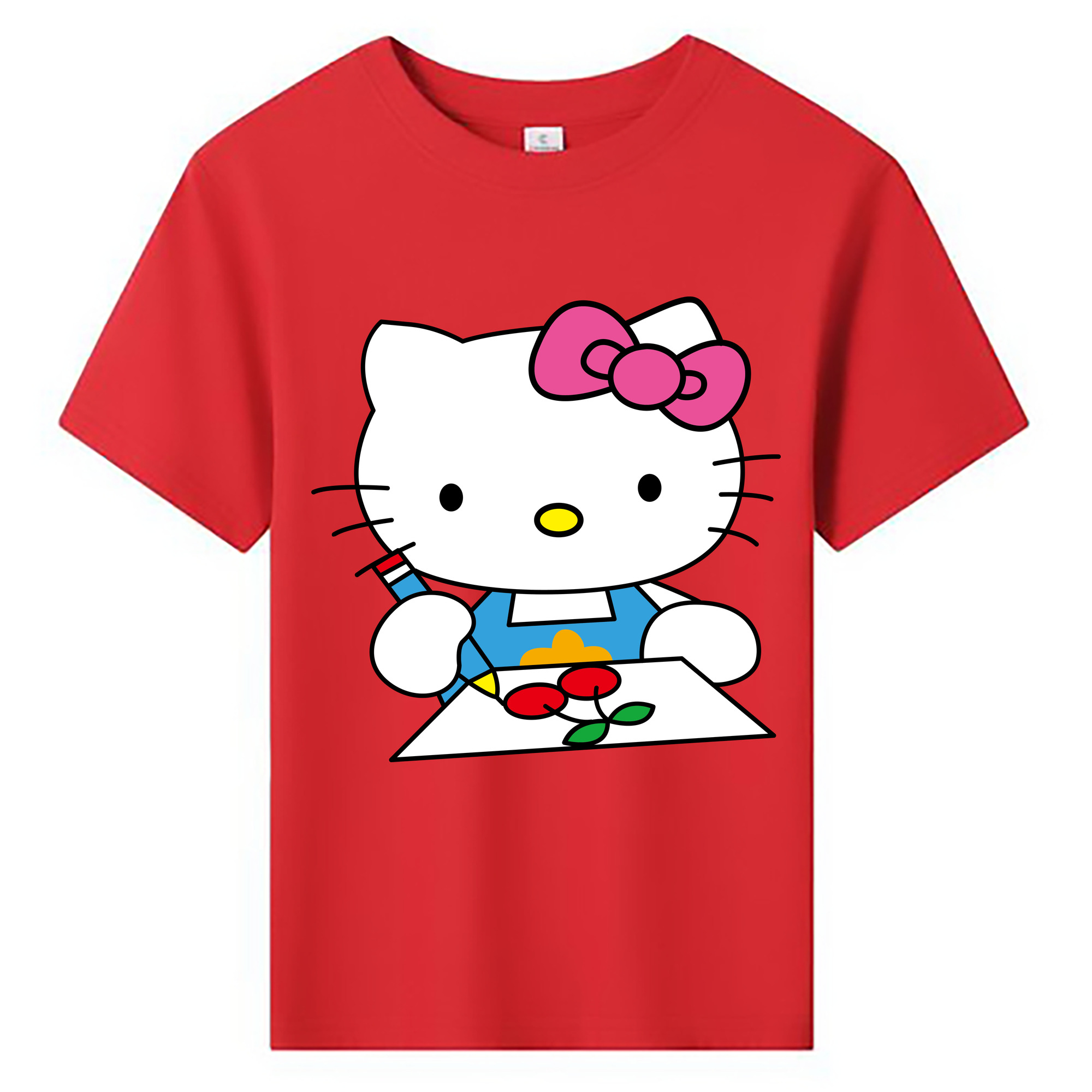 （画像用） Hello Kitty ハローキティ 綿100％キッズTシャツ（フロントプリント）
