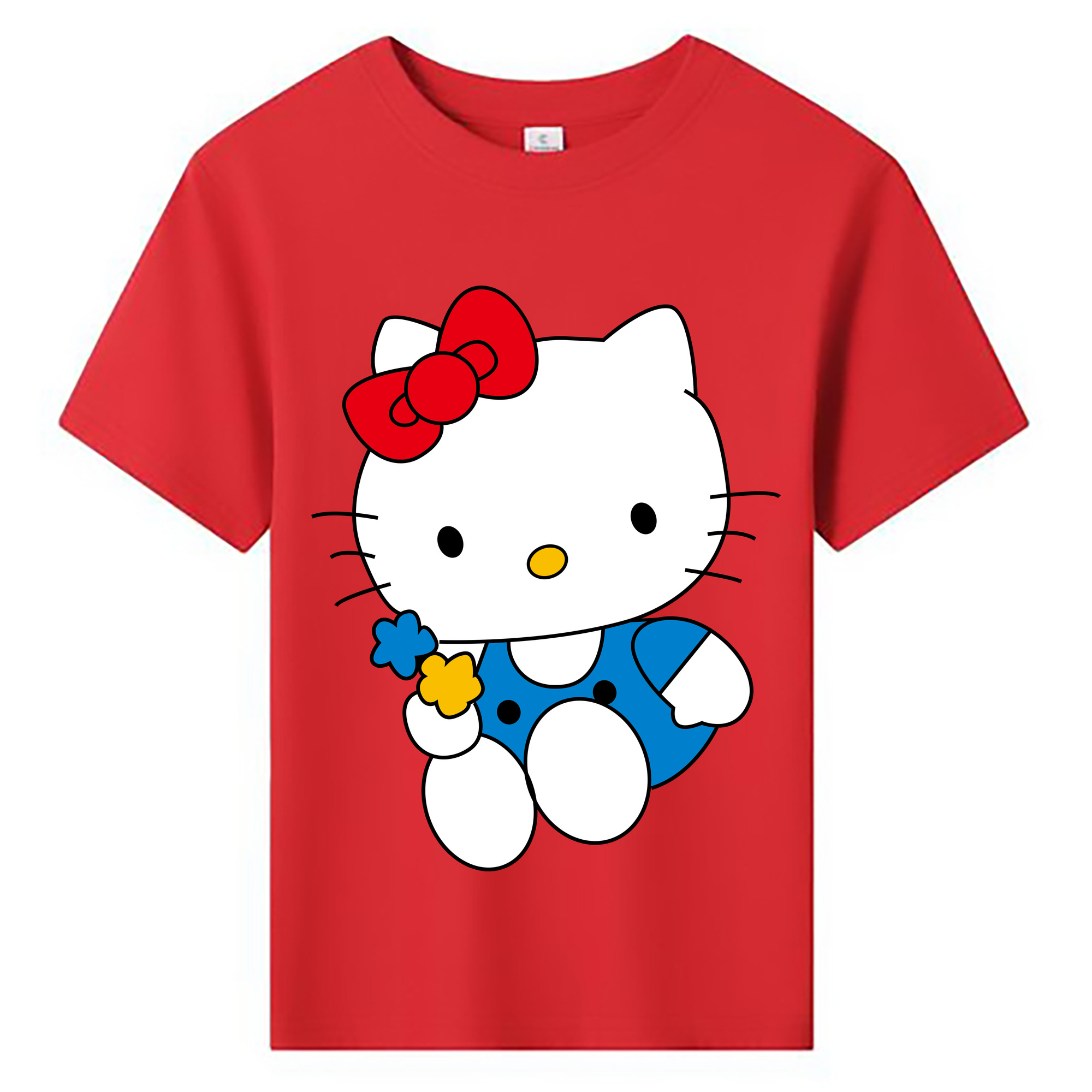 （画像用） Hello Kitty ハローキティ 綿100％キッズTシャツ（フロントプリント）