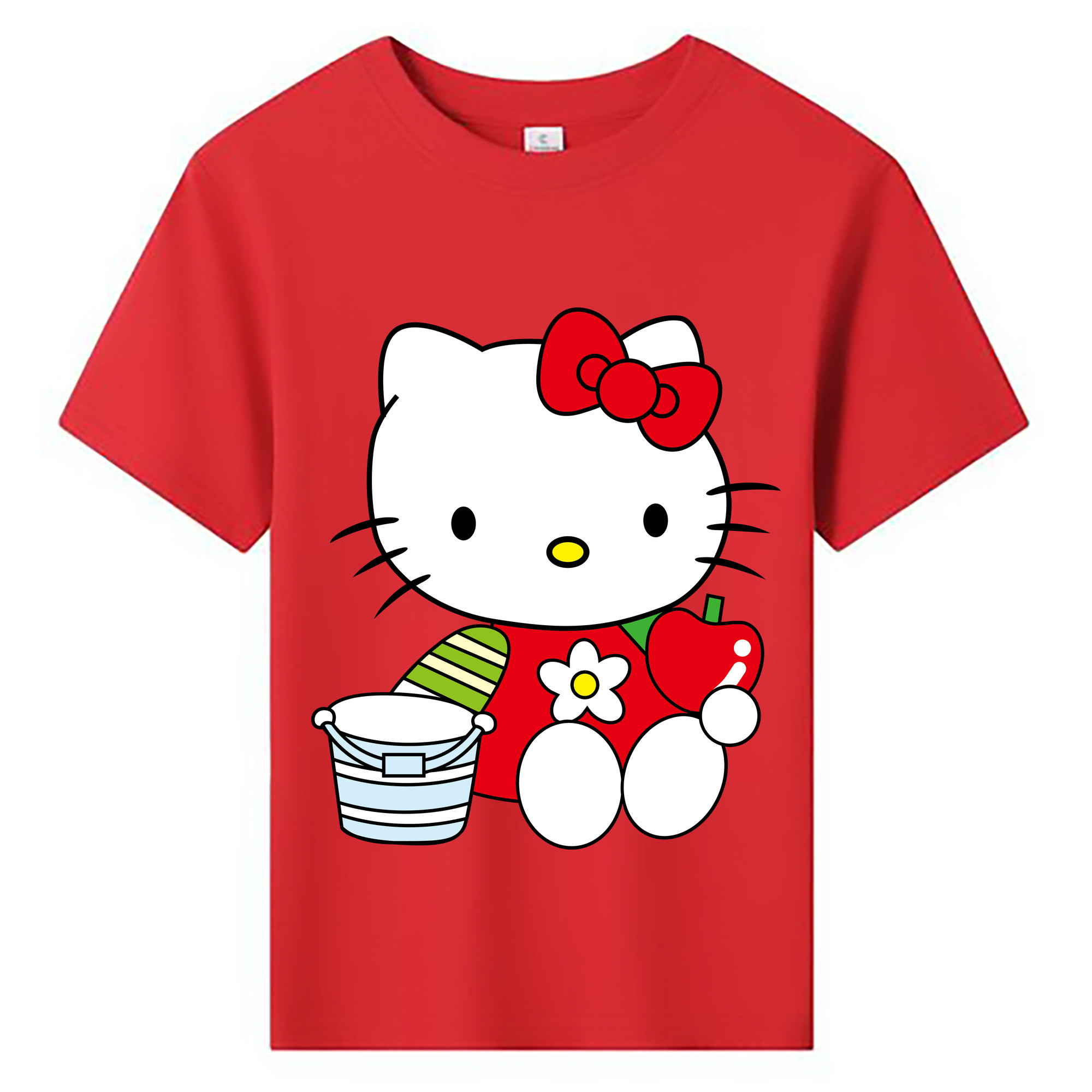 （画像用） Hello Kitty ハローキティ 綿100％キッズTシャツ（フロントプリント）