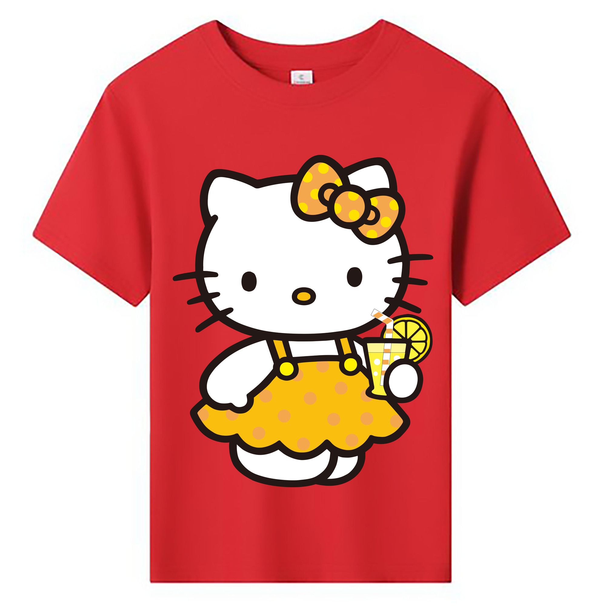 （画像用） Hello Kitty ハローキティ 綿100％キッズTシャツ（フロントプリント）