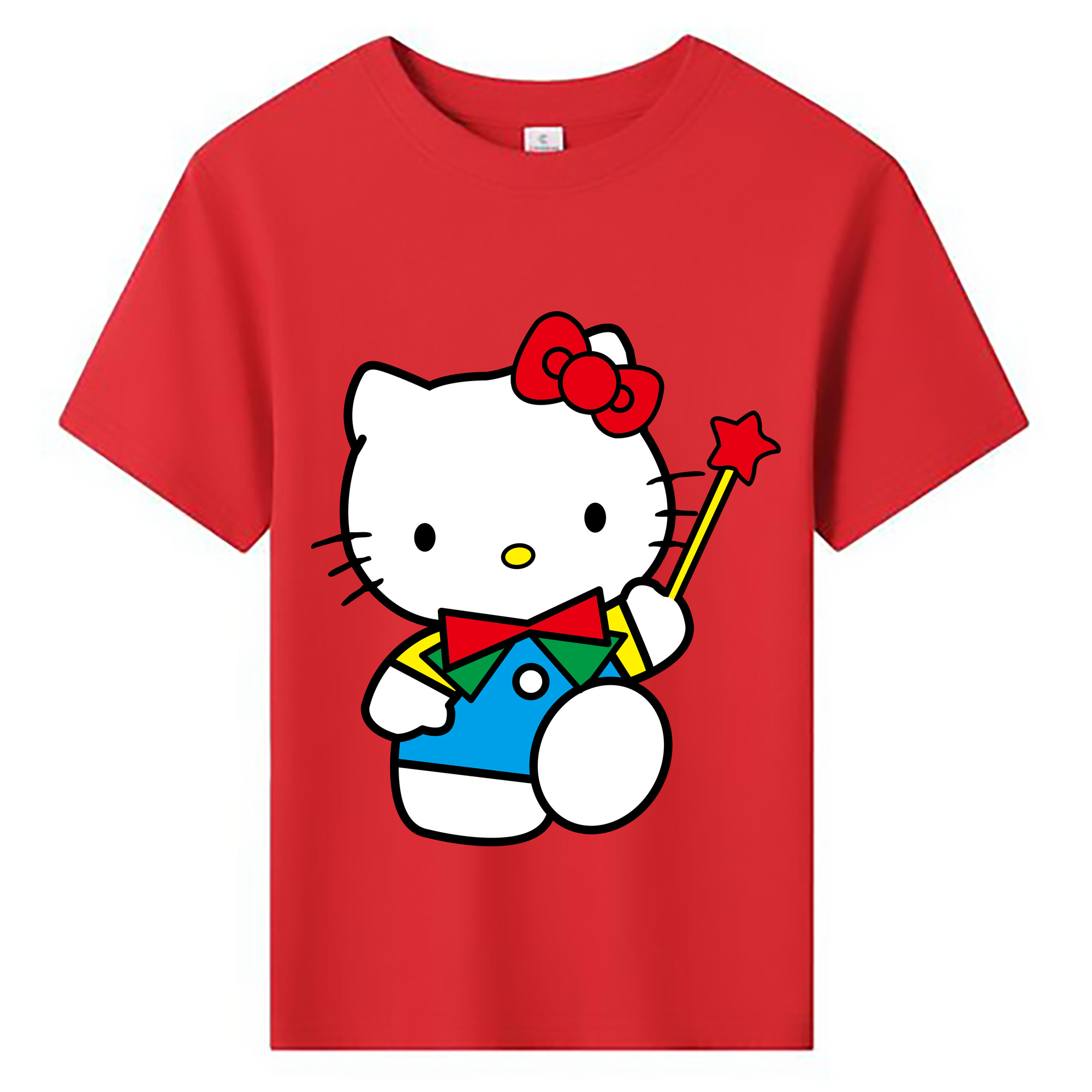 （画像用） Hello Kitty ハローキティ 綿100％キッズTシャツ（フロントプリント）