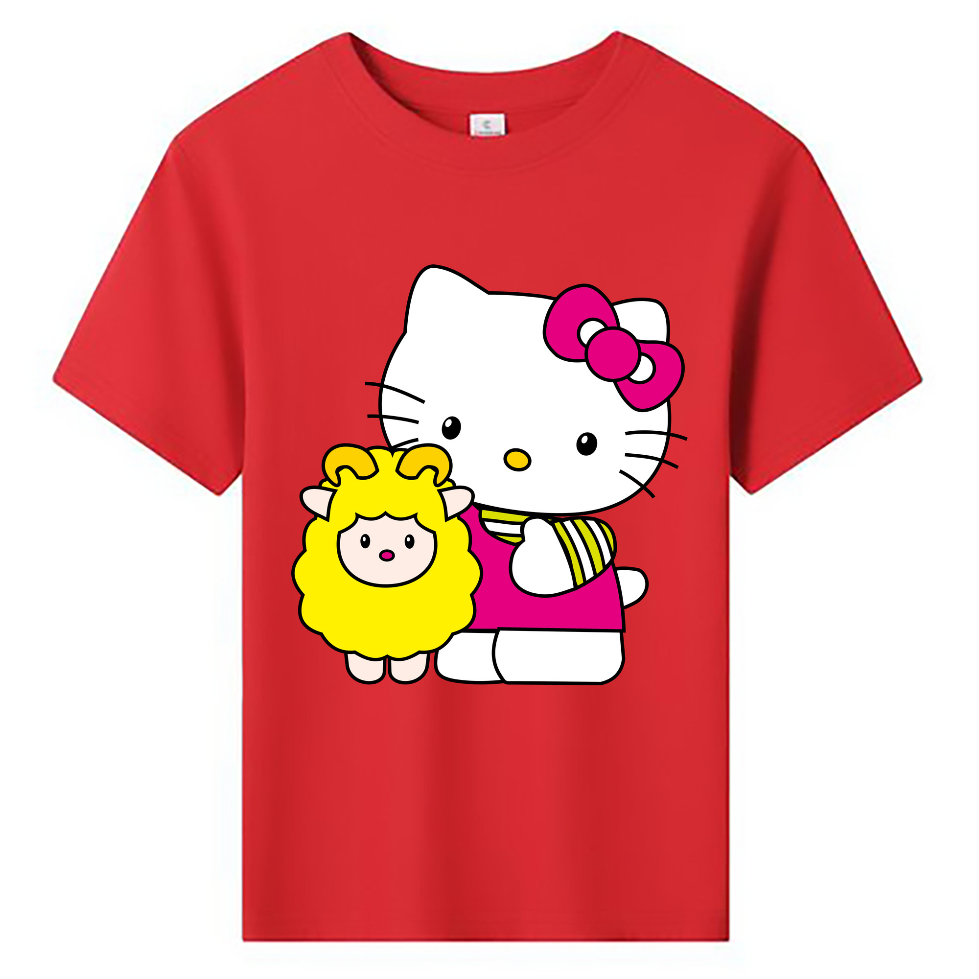 （画像用） Hello Kitty ハローキティ 綿100％キッズTシャツ（フロントプリント）