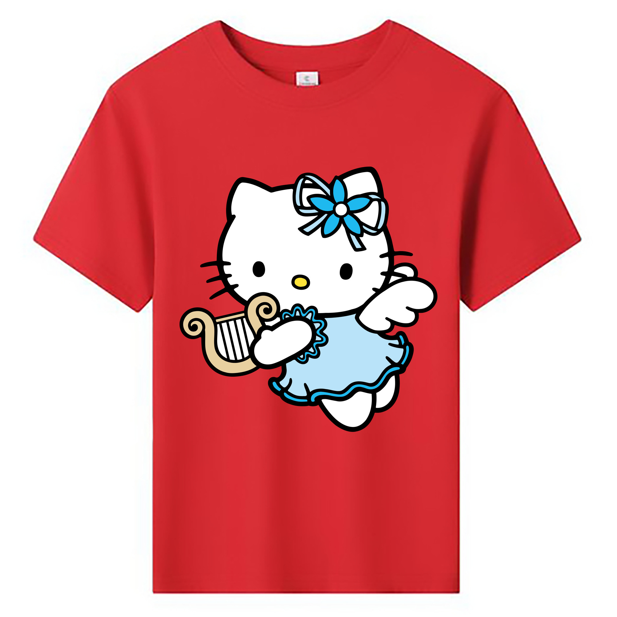 （画像用） Hello Kitty ハローキティ 綿100％キッズTシャツ（フロントプリント）