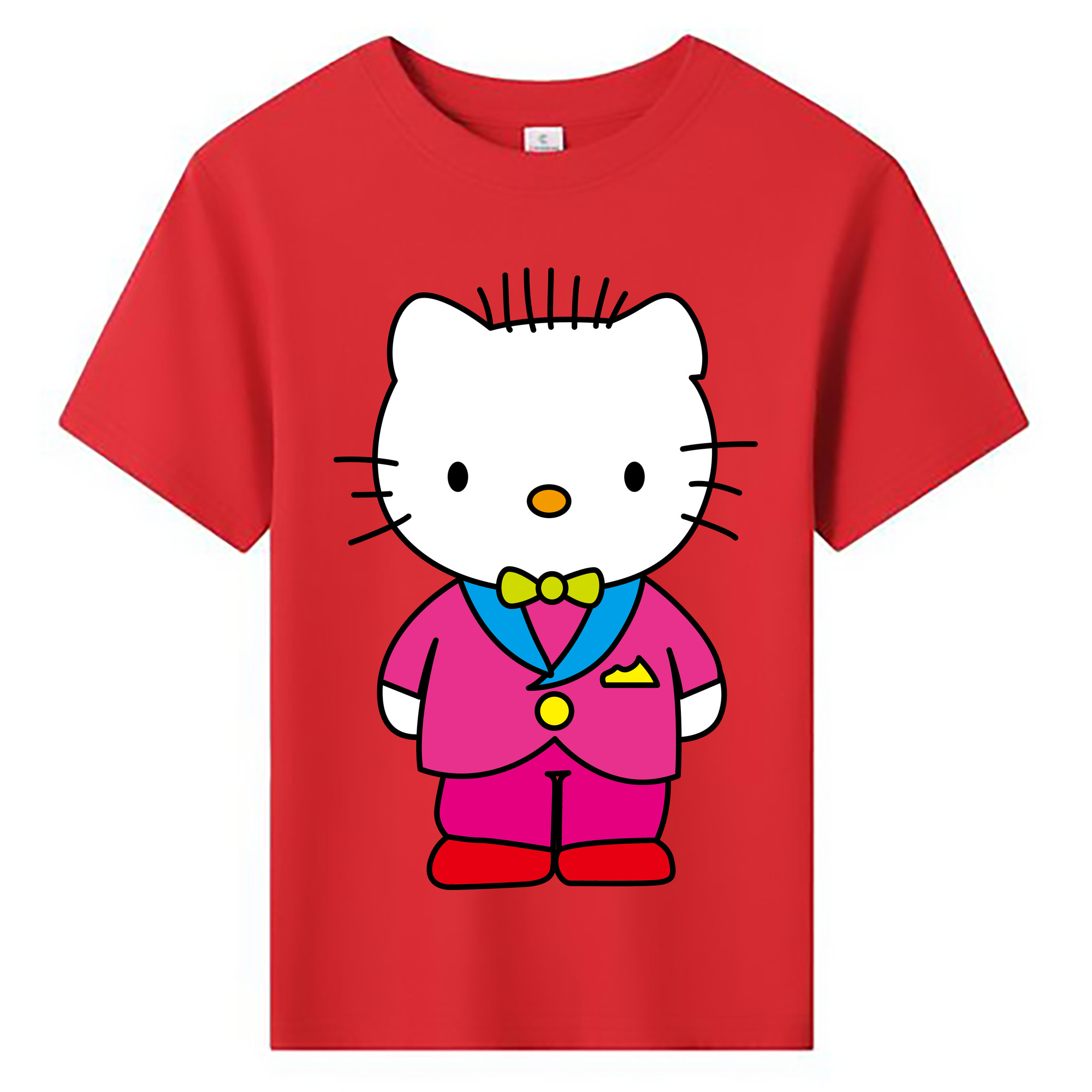 （画像用） Hello Kitty ハローキティ 綿100％キッズTシャツ（フロントプリント）