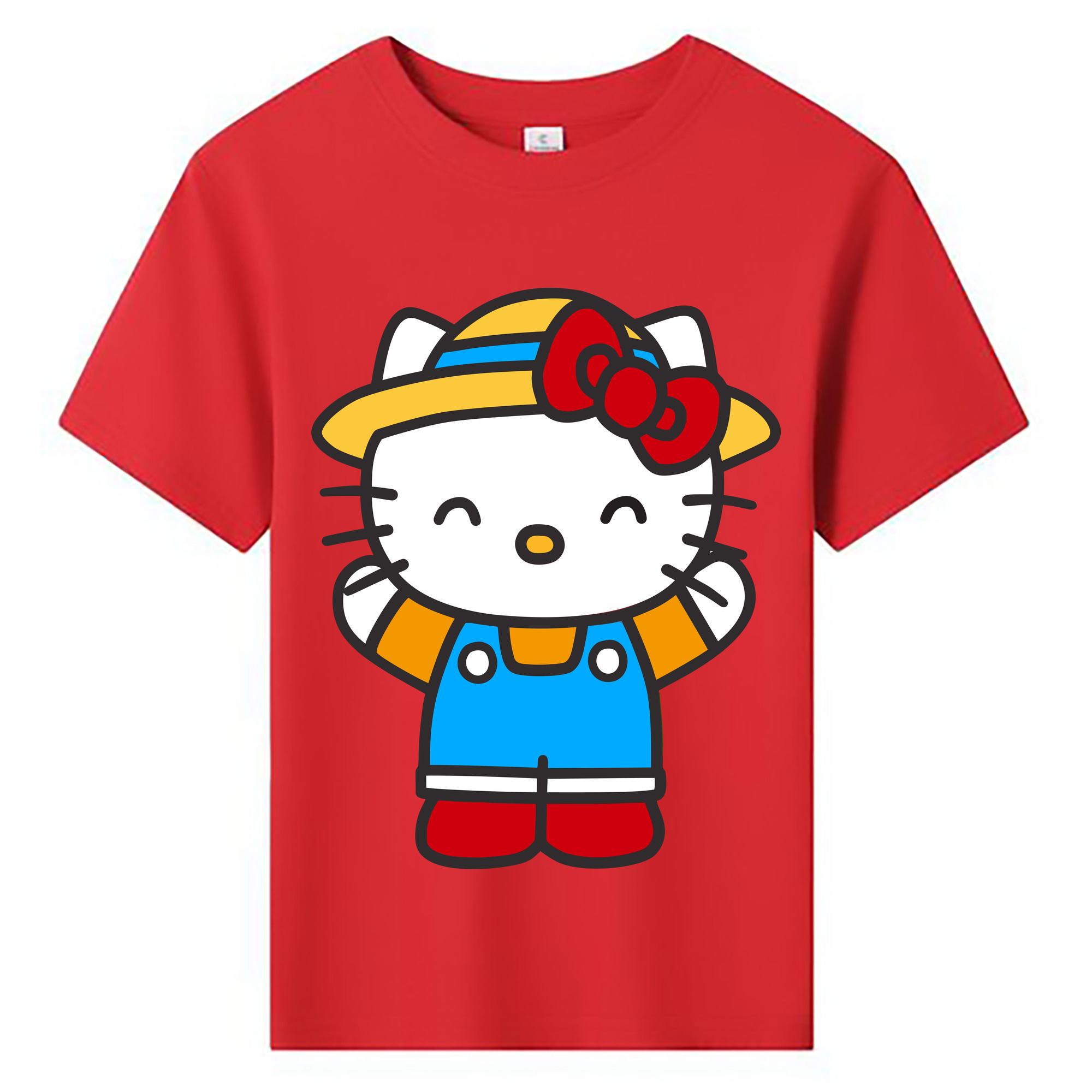 （画像用） Hello Kitty ハローキティ 綿100％キッズTシャツ（フロントプリント）