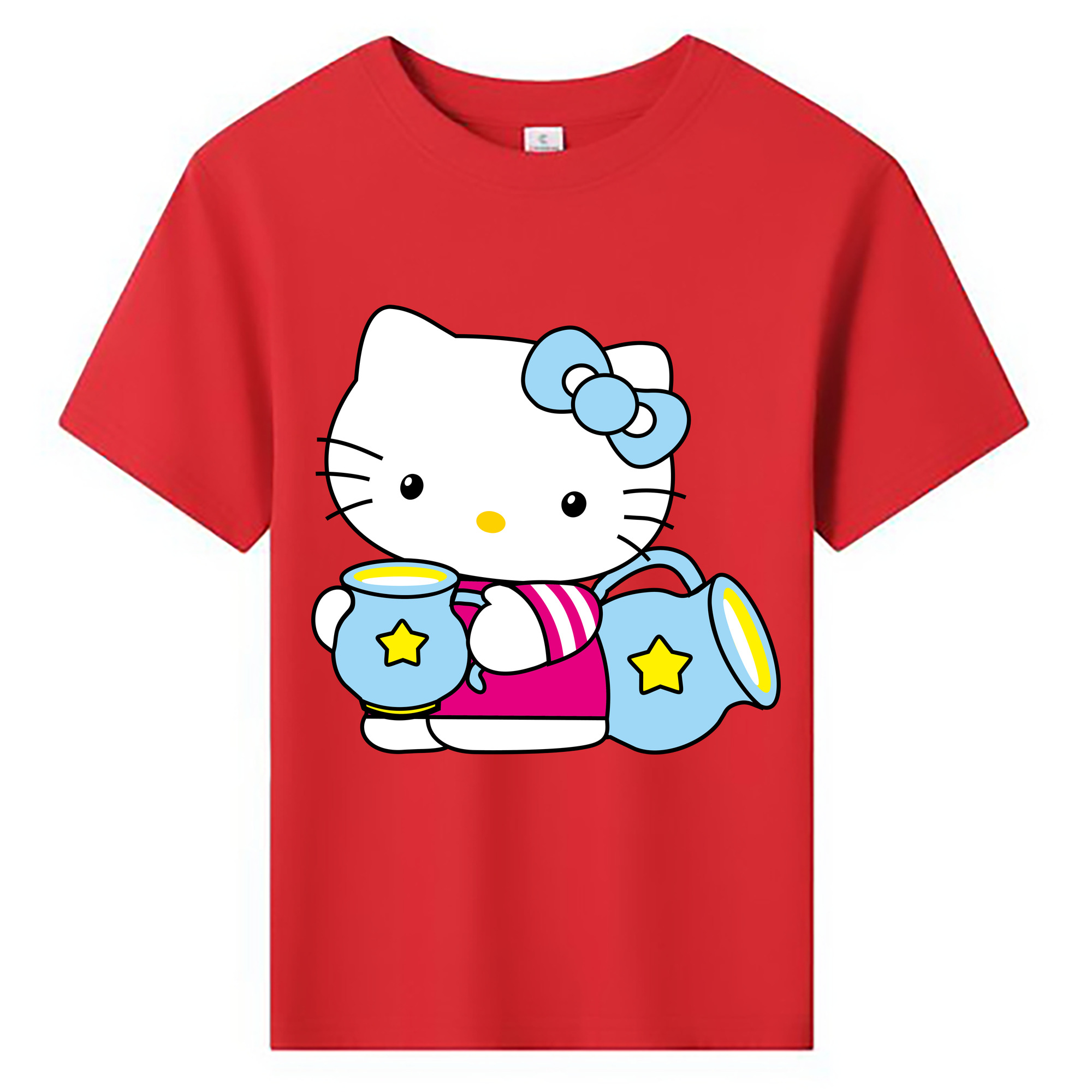 （画像用） Hello Kitty ハローキティ 綿100％キッズTシャツ（フロントプリント）
